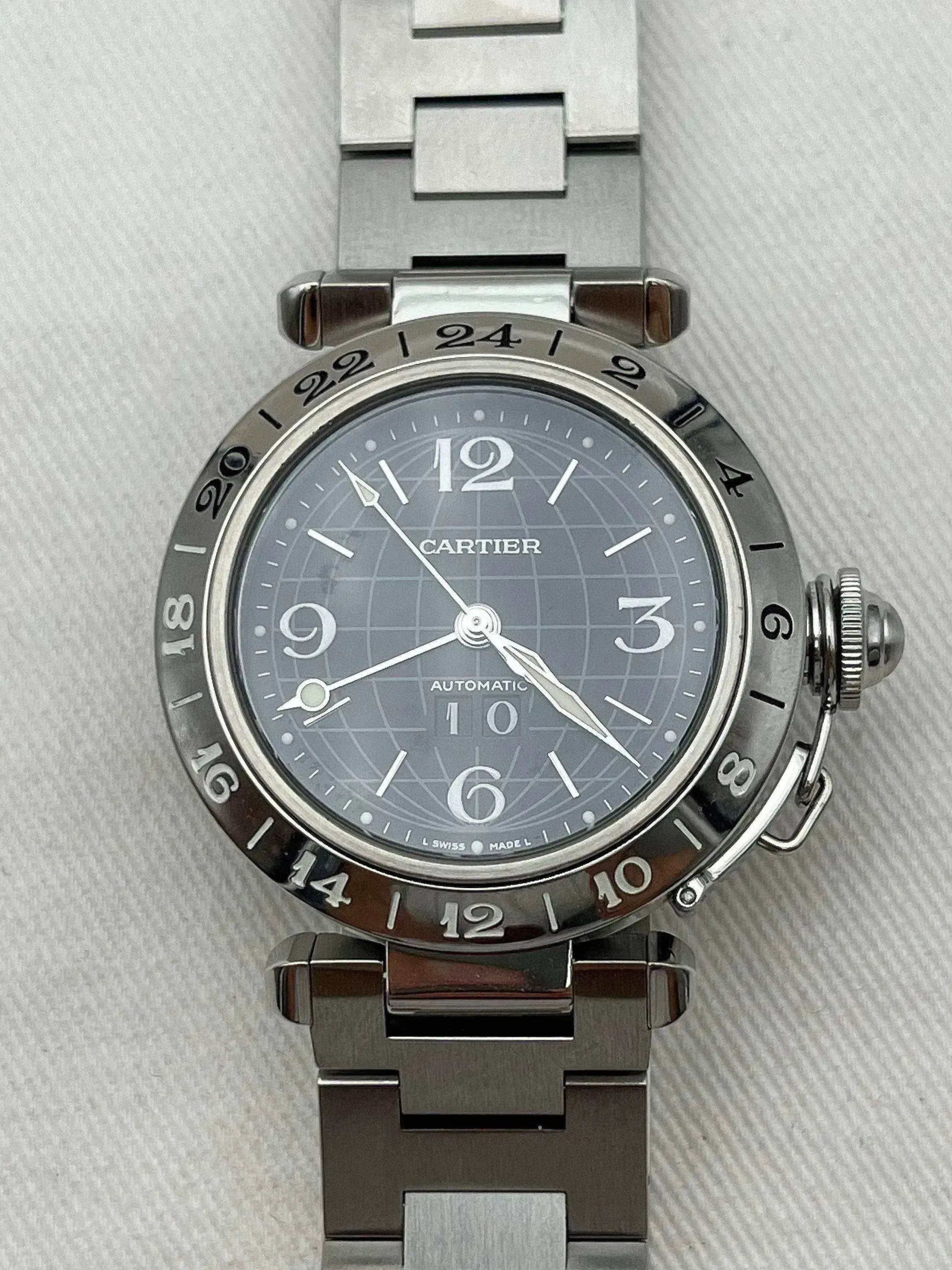Cartier - Pasha GMT Noir 35mm - full set - 2004 - Atelier Victor