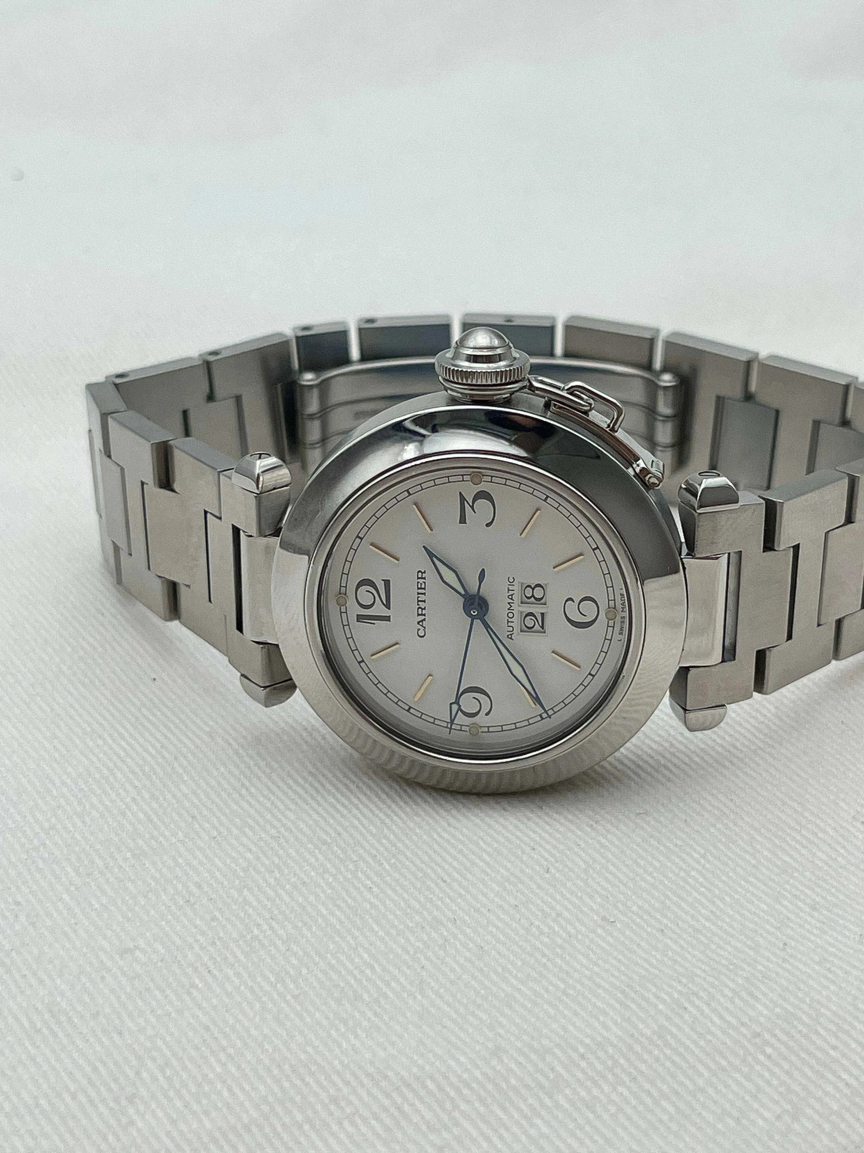 Cartier - Pasha Grande date blanc - full set - 2002 - Atelier Victor - Vintage Shop