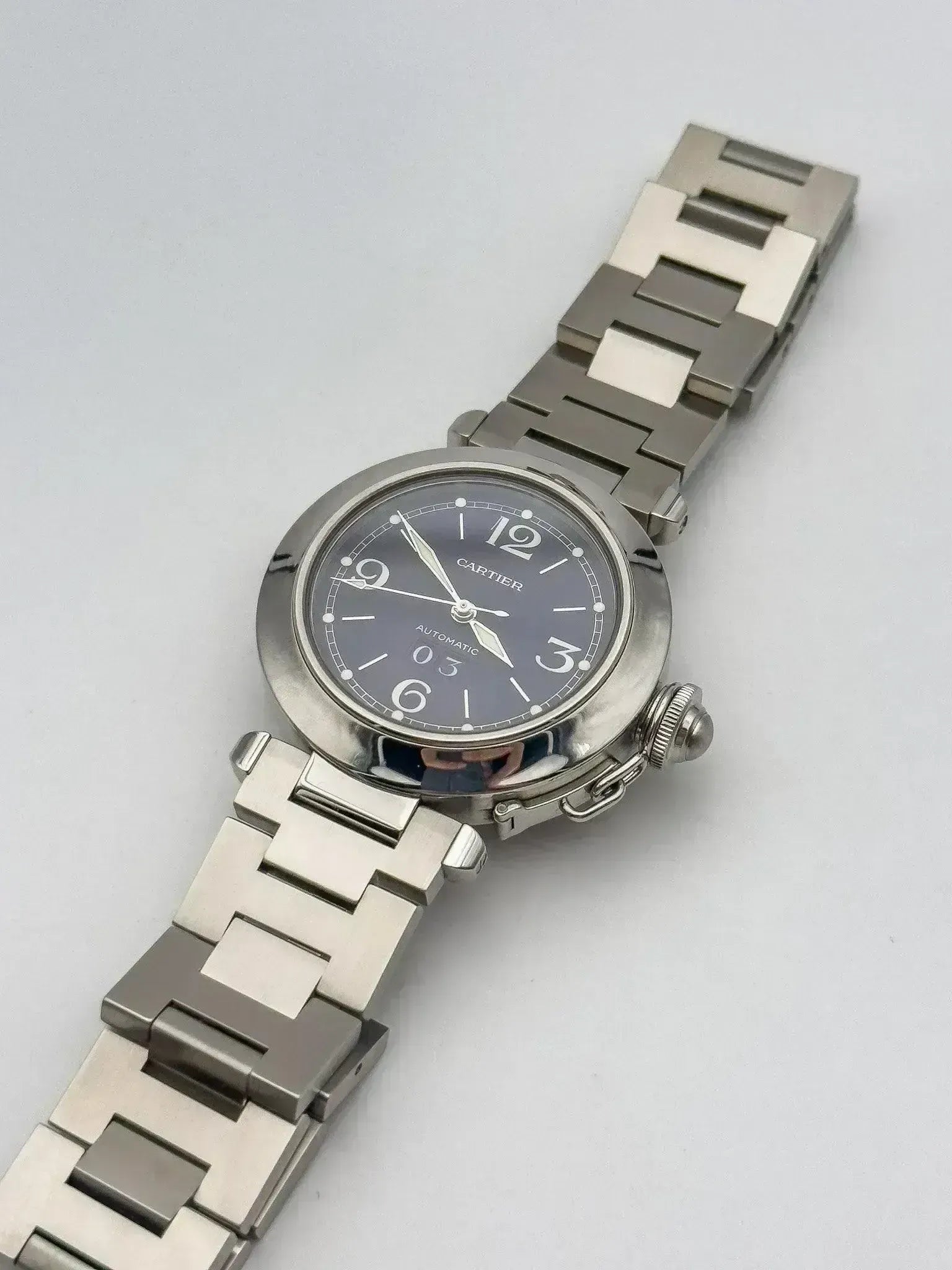 Cartier - Pasha Grande Date Bleu - full set - 2000s - Atelier Victor