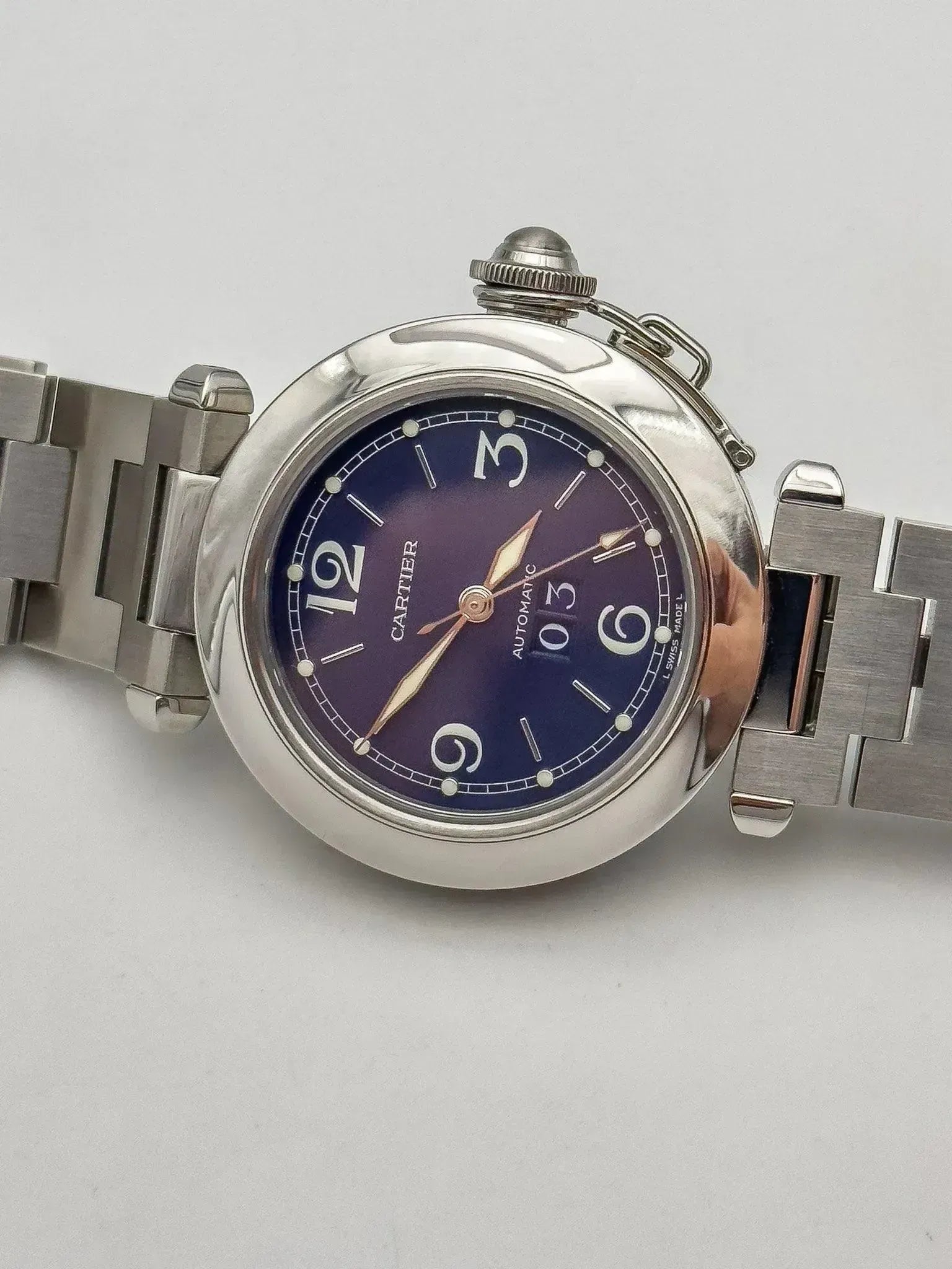 Cartier - Pasha Grande Date Bleu - full set - 2000s - Atelier Victor