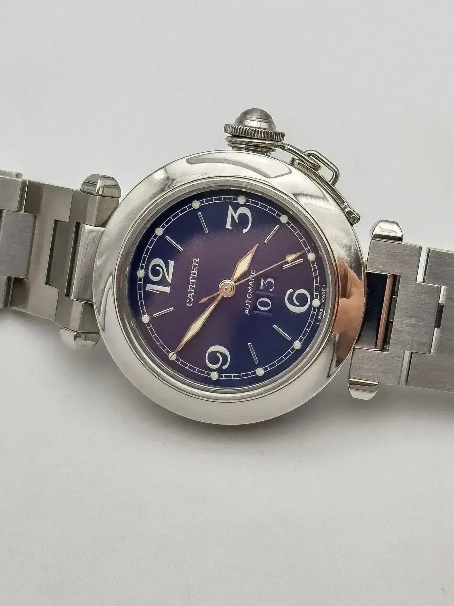 Cartier - Pasha Grande Date Bleu - full set - 2000s - Atelier Victor