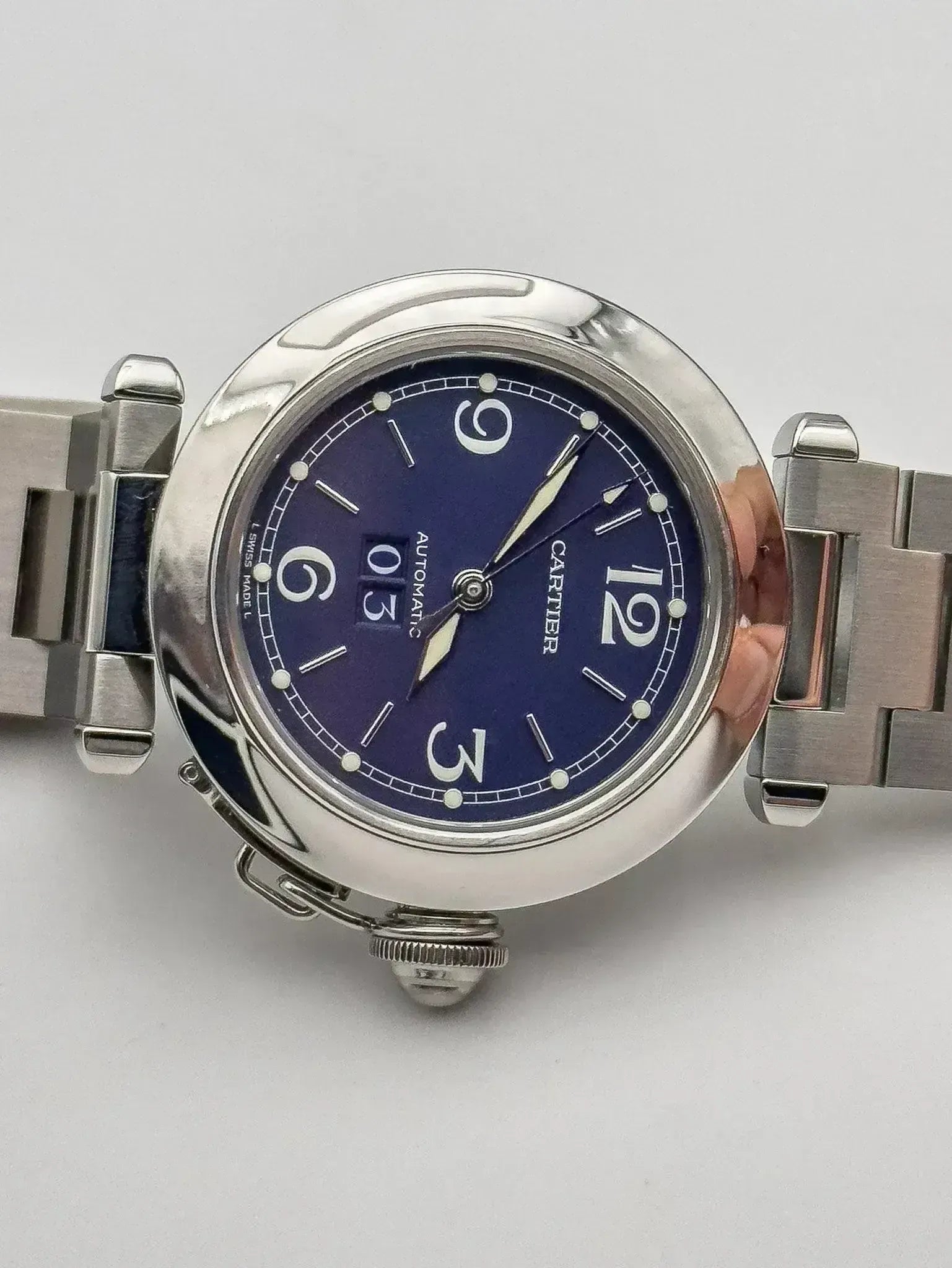 Cartier - Pasha Grande Date Bleu - full set - 2000s - Atelier Victor