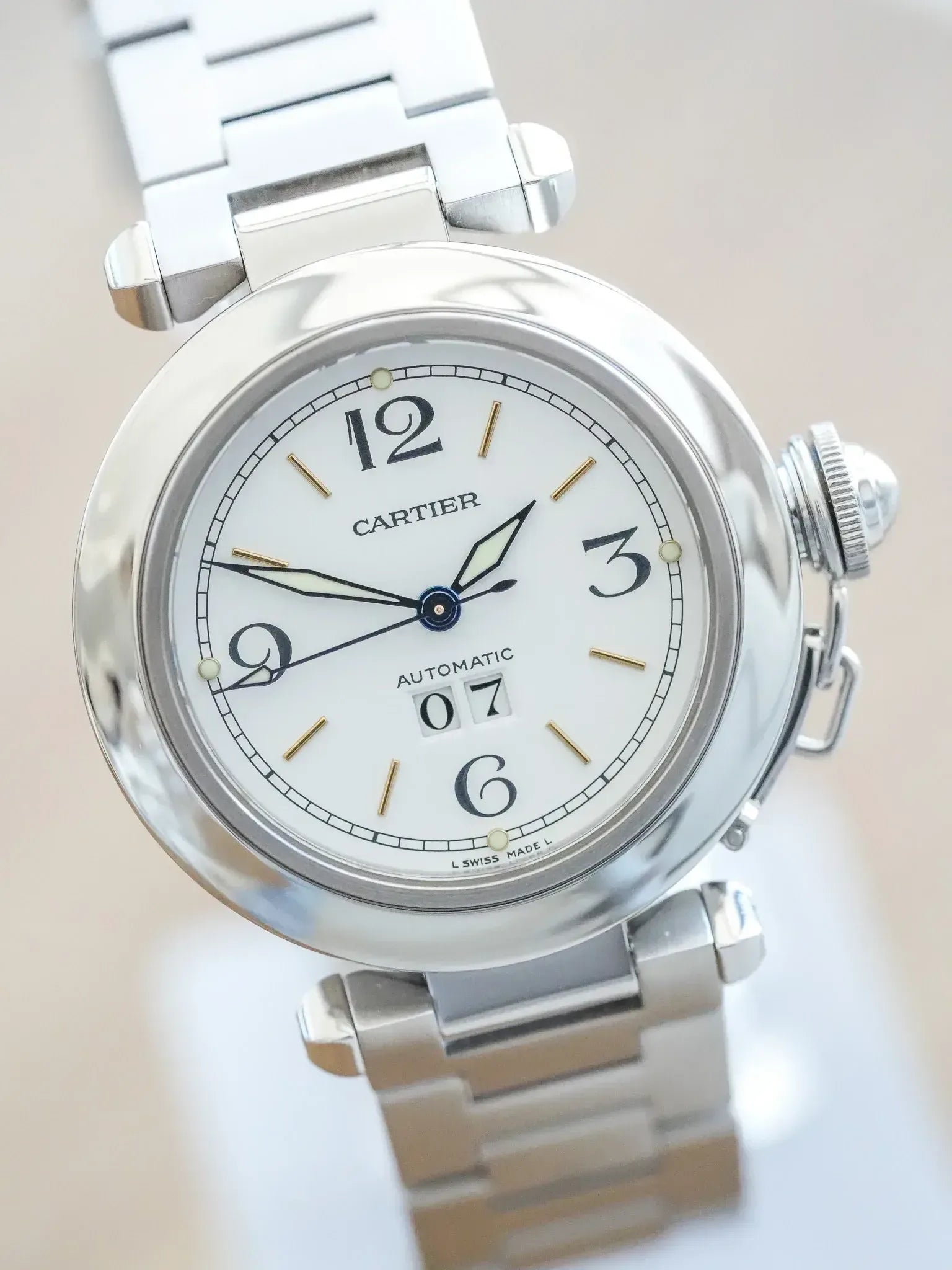 Cartier - Pasha Grande Date Cadran Blanc - 2000s - Atelier Victor