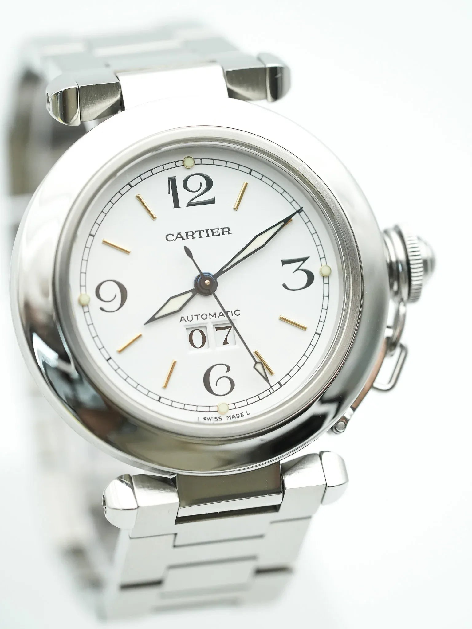 Cartier - Pasha Grande Date Cadran Blanc - 2000s - Atelier Victor