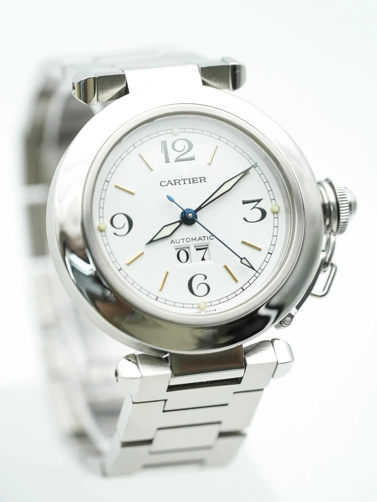 Cartier - Pasha Grande Date Cadran Blanc - 2000s - Atelier Victor - Vintage Shop