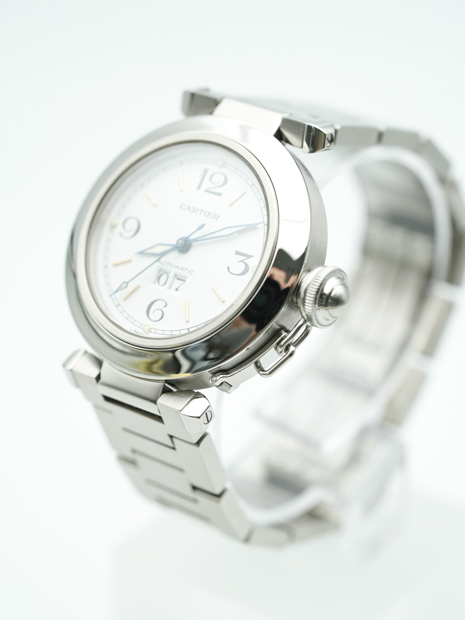 Cartier - Pasha Grande Date Cadran Blanc - 2000s - Atelier Victor - Vintage Shop