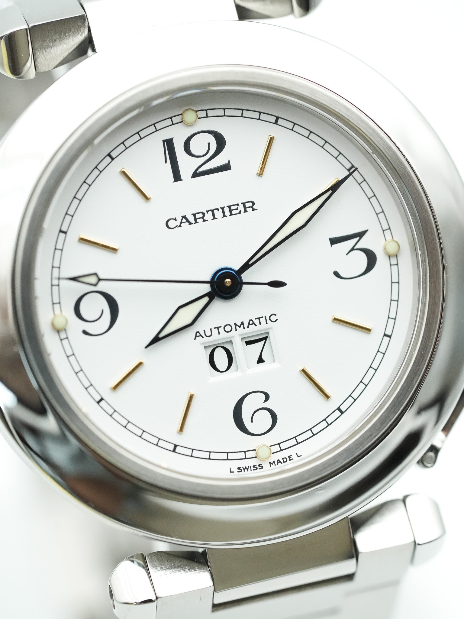Cartier - Pasha Grande Date Cadran Blanc - 2000s - Atelier Victor - Vintage Shop