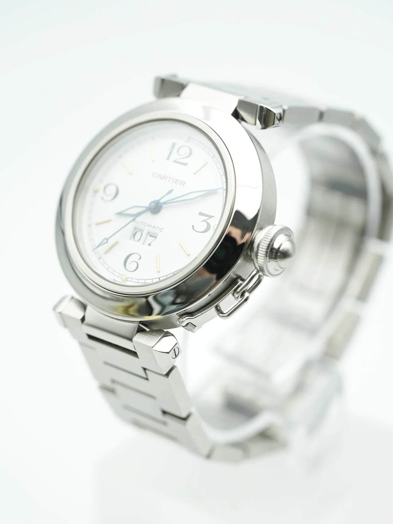 Cartier - Pasha Grande Date Cadran Blanc - 2000s - Atelier Victor - Vintage Shop