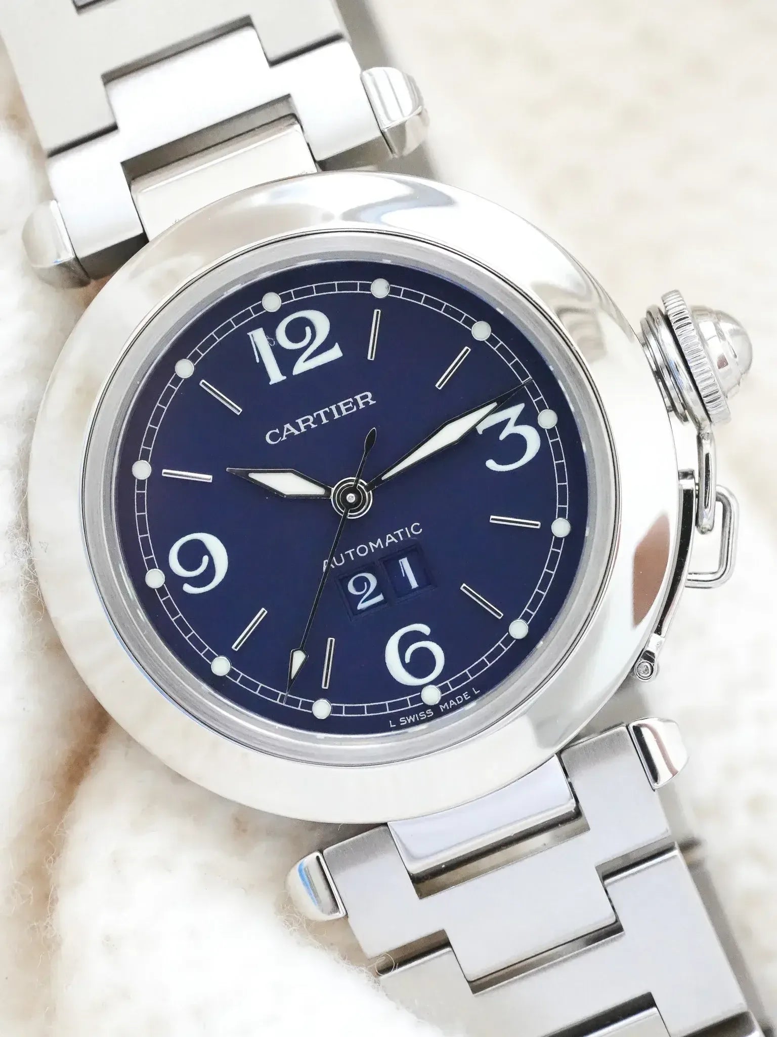 Cartier - Pasha Grande Date Cadran Bleu - 2000s - Atelier Victor