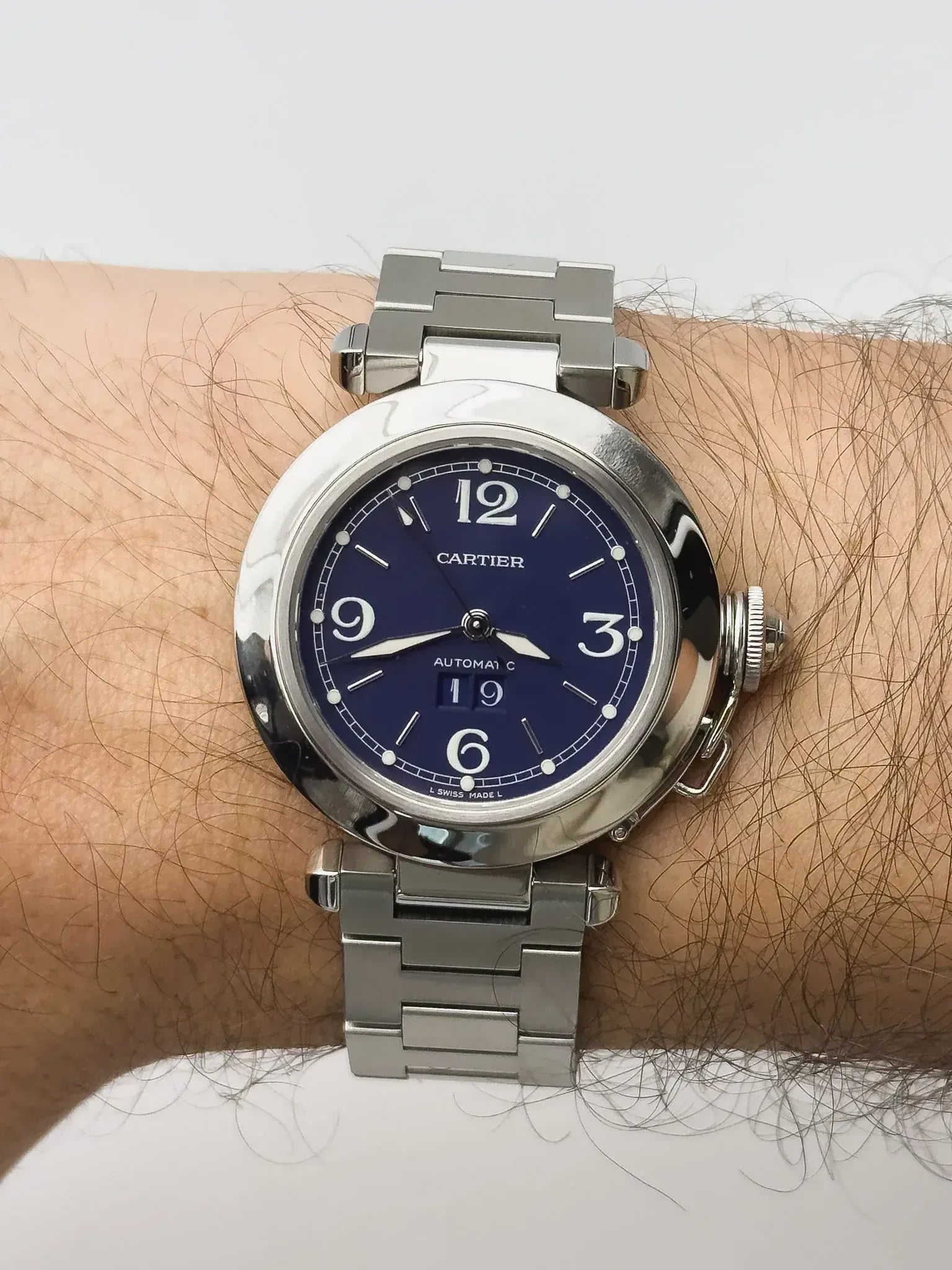 Cartier - Pasha Grande Date Cadran Bleu - 2000s - Atelier Victor