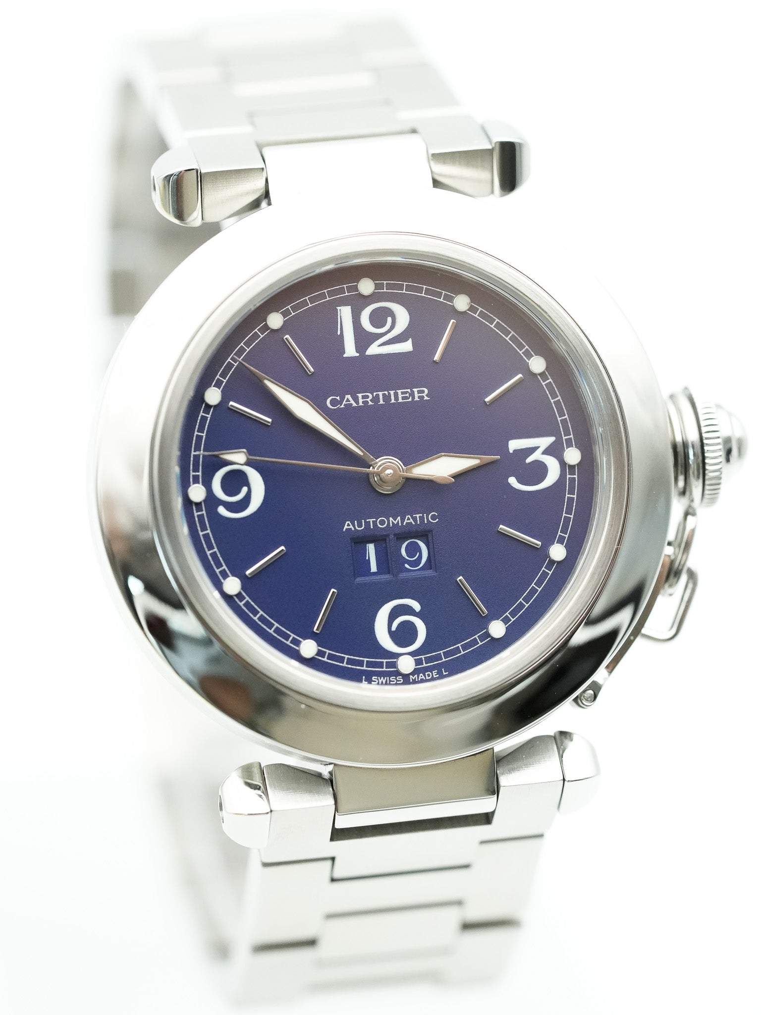 Cartier - Pasha Grande Date Cadran Bleu - 2000s - Atelier Victor - Vintage Shop