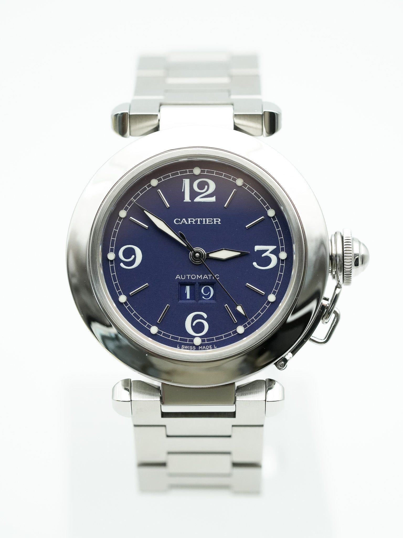 Cartier - Pasha Grande Date Cadran Bleu - 2000s - Atelier Victor - Vintage Shop
