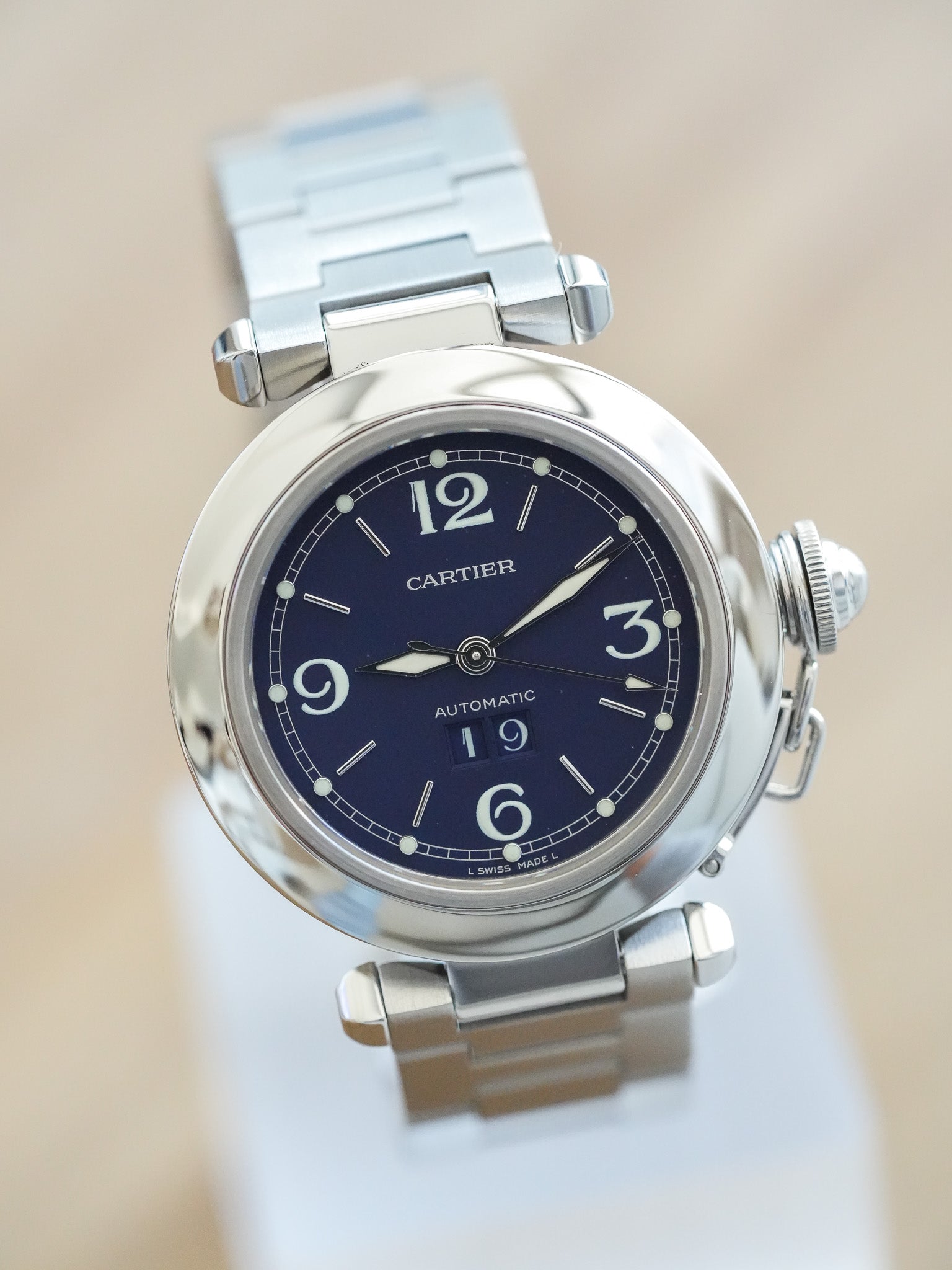 Cartier - Pasha Grande Date Cadran Bleu - 2000s - Atelier Victor - Vintage Shop