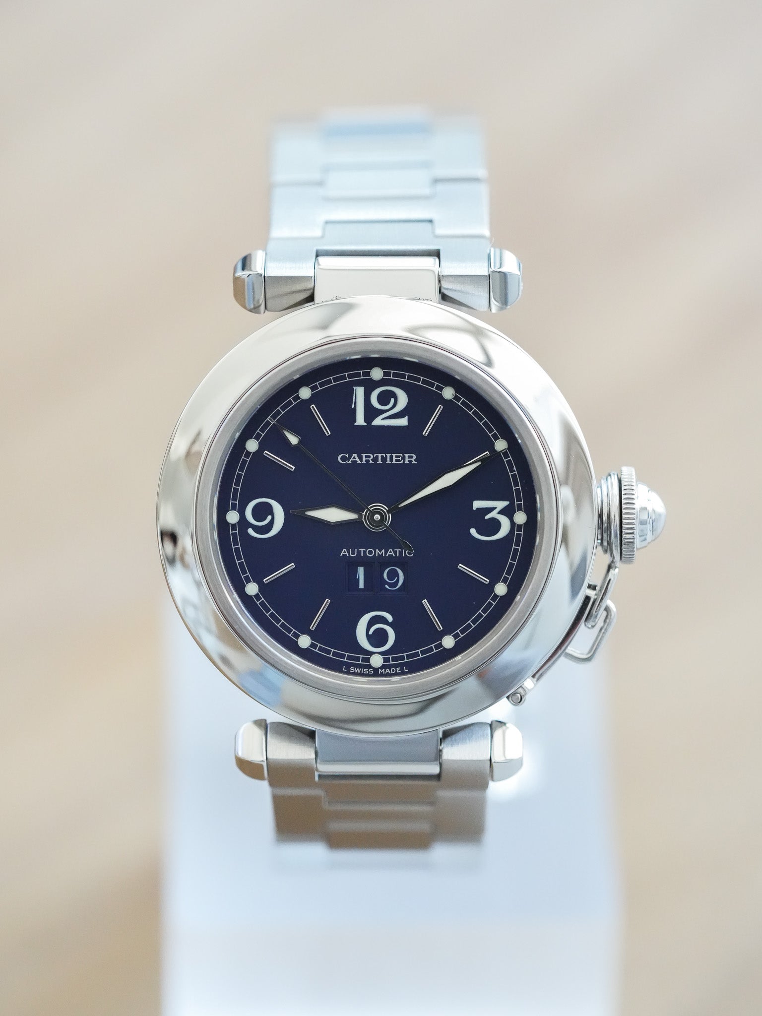 Cartier - Pasha Grande Date Cadran Bleu - 2000s - Atelier Victor - Vintage Shop