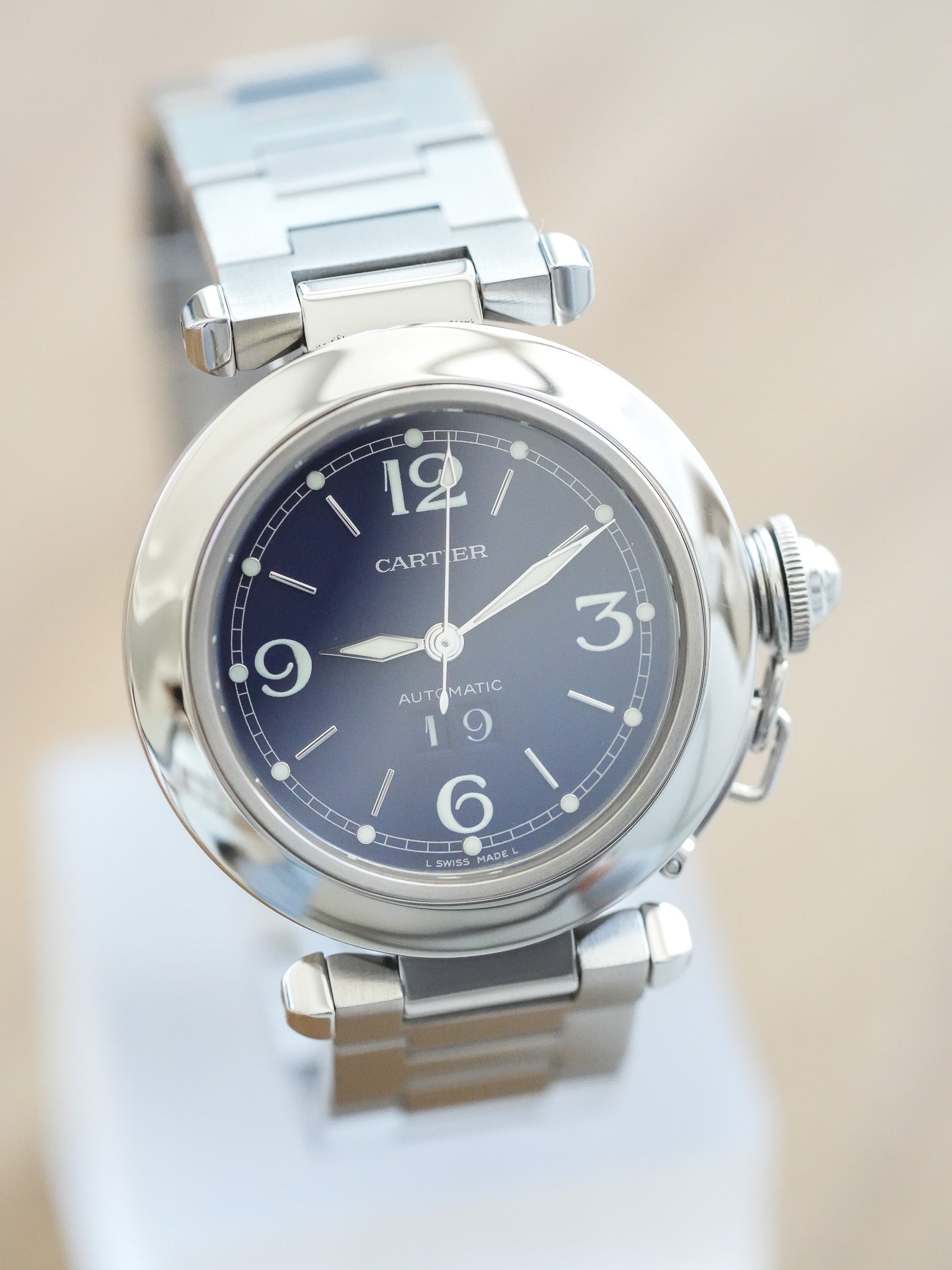 Cartier - Pasha Grande Date Cadran Bleu - 2000s - Atelier Victor - Vintage Shop