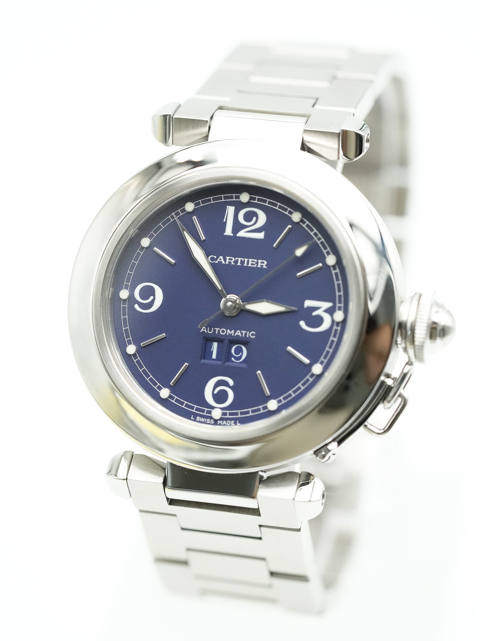 Cartier - Pasha Grande Date Cadran Bleu - 2000s - Atelier Victor - Vintage Shop