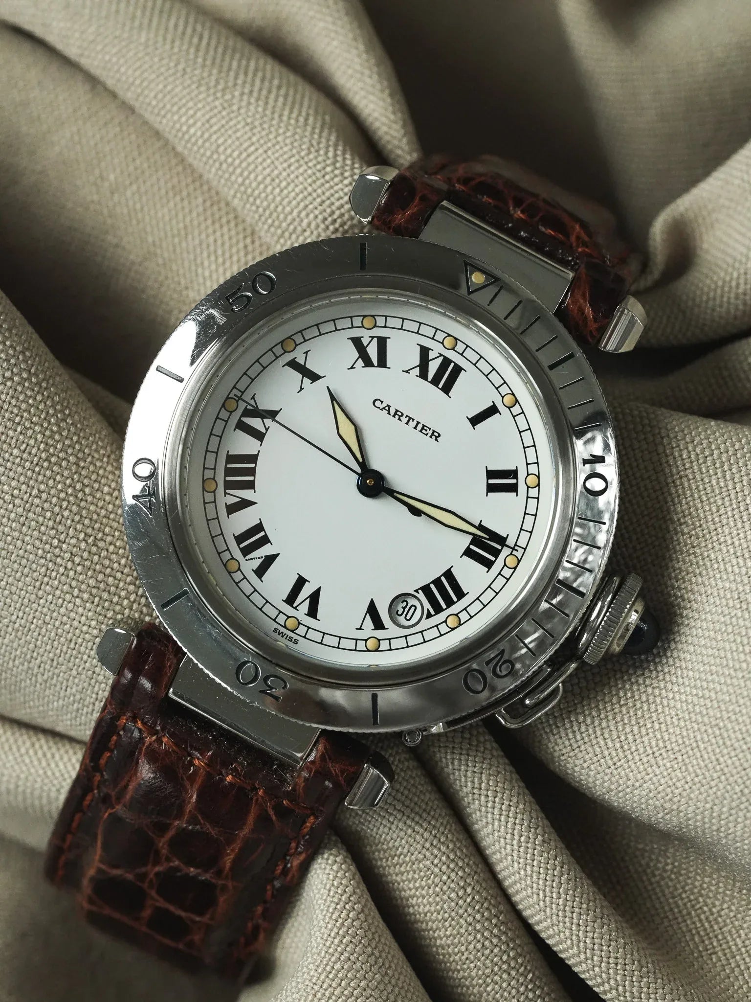 Cartier - Pasha R4020 38mm Cabochon bleu - 2000s - Atelier Victor