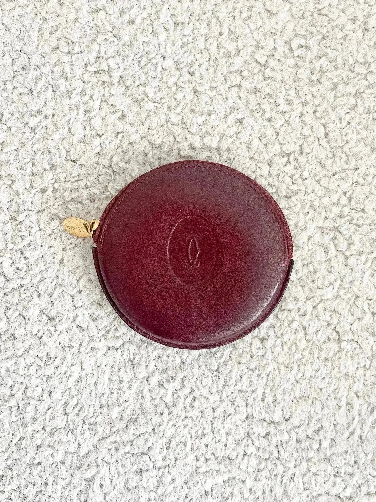 Cartier - Porte-monnaie vintage cuir rouge - Atelier Victor