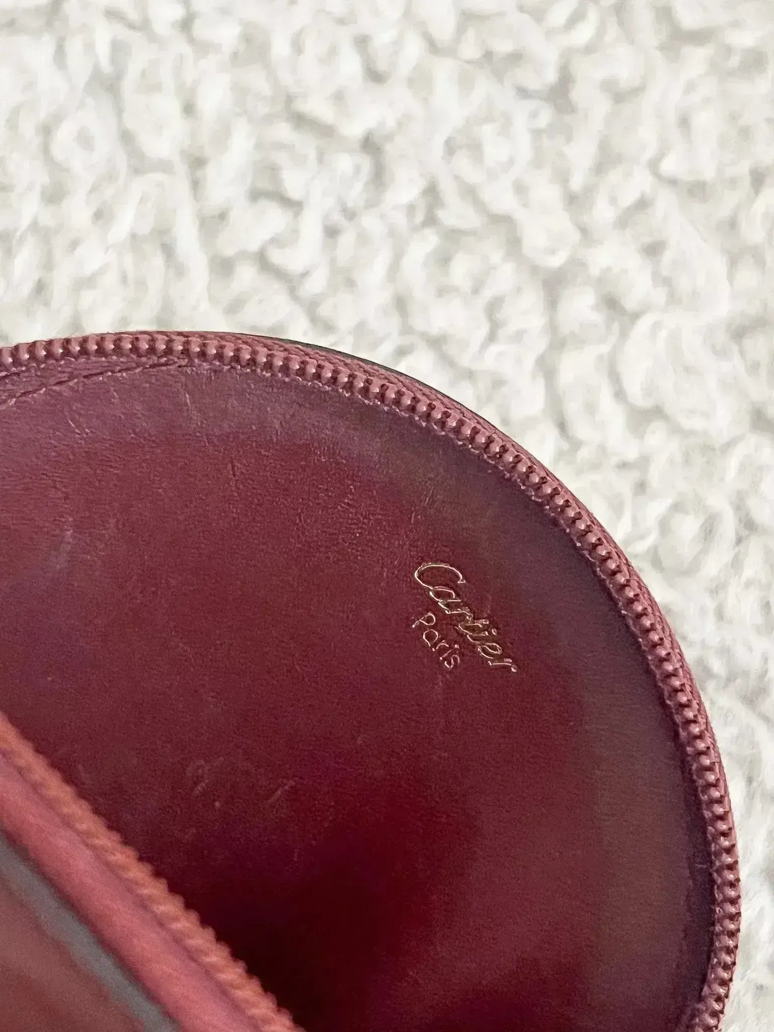 Cartier - Porte-monnaie vintage cuir rouge - Atelier Victor
