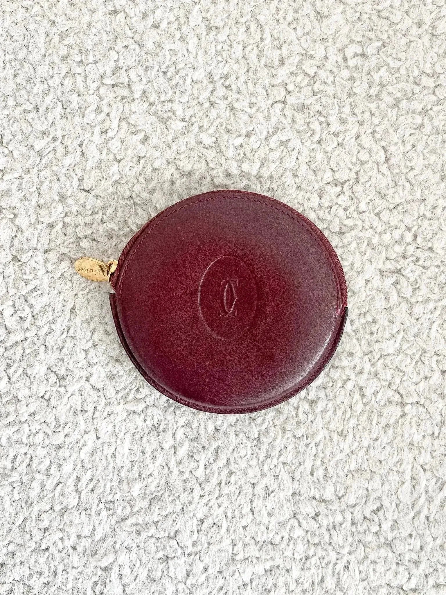 Cartier - Porte-monnaie vintage cuir rouge - Atelier Victor