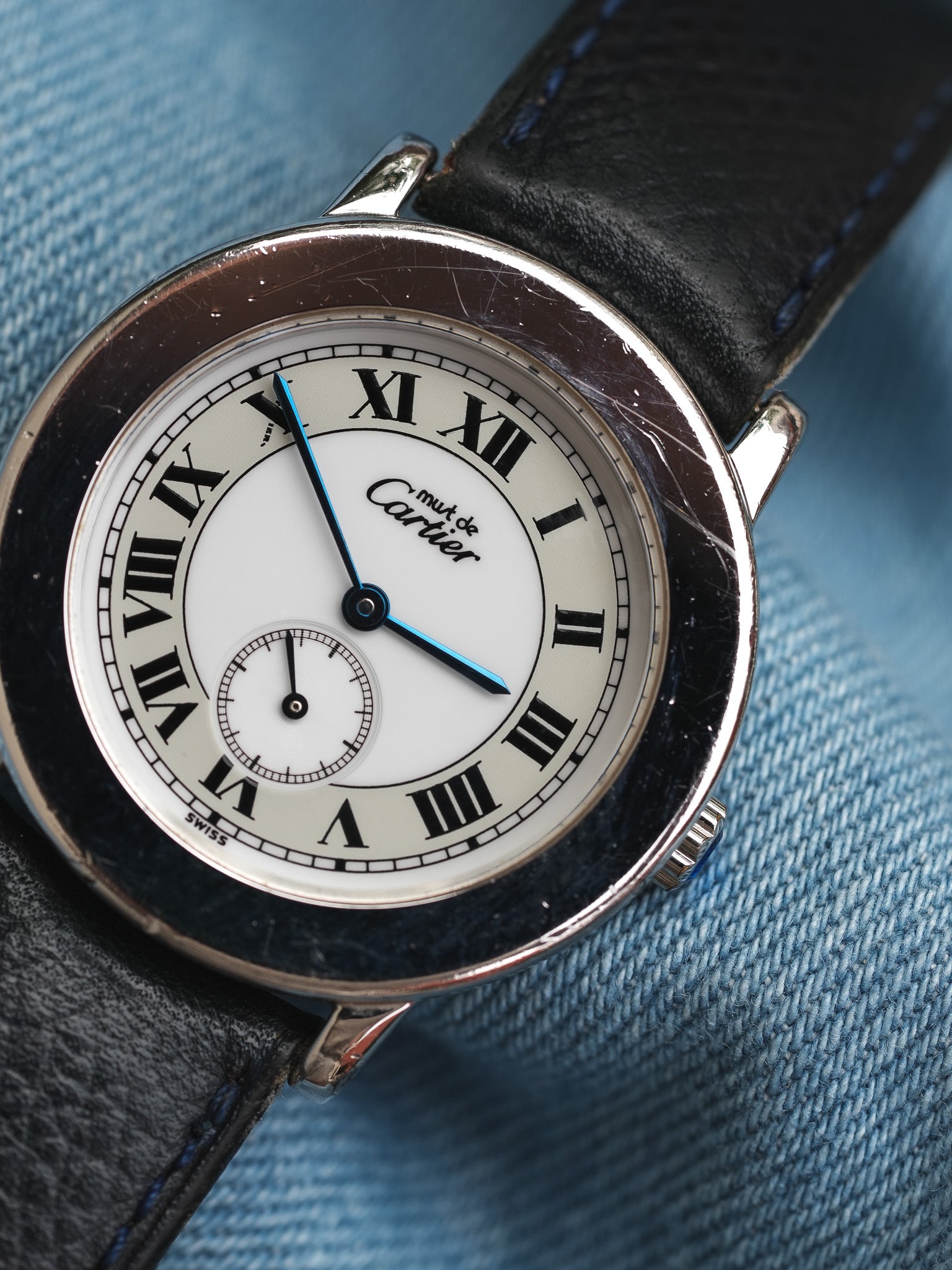 Cartier - Ronde acier 33mm - 2010s - Atelier Victor - Vintage Shop