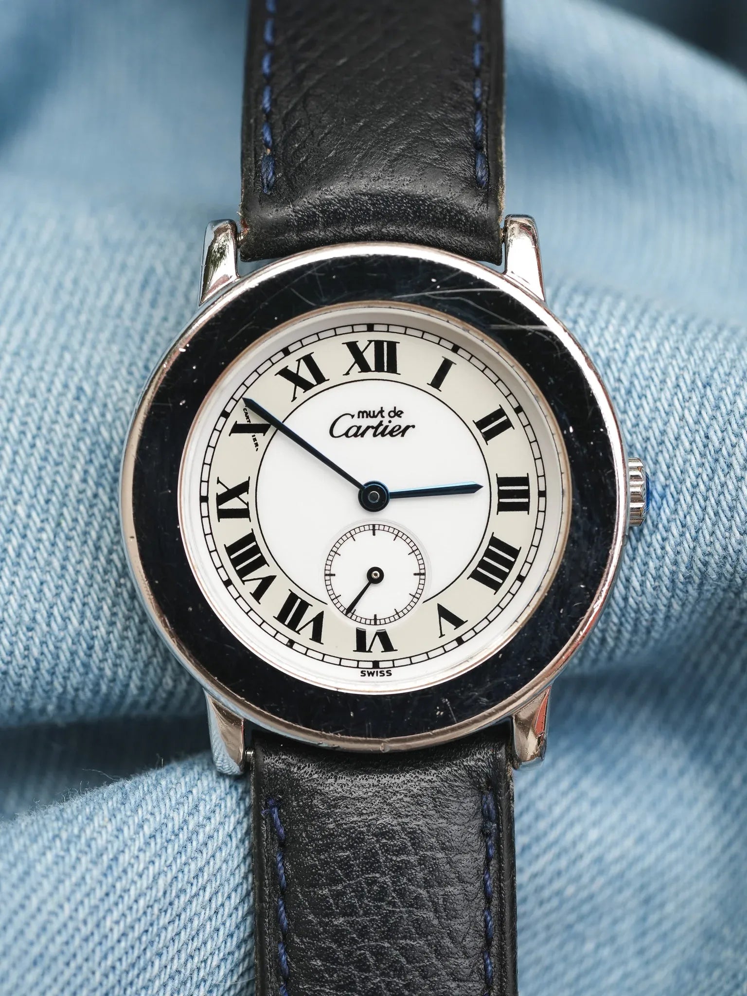 Cartier - Ronde acier 33mm - 2010s - Atelier Victor - Vintage Shop