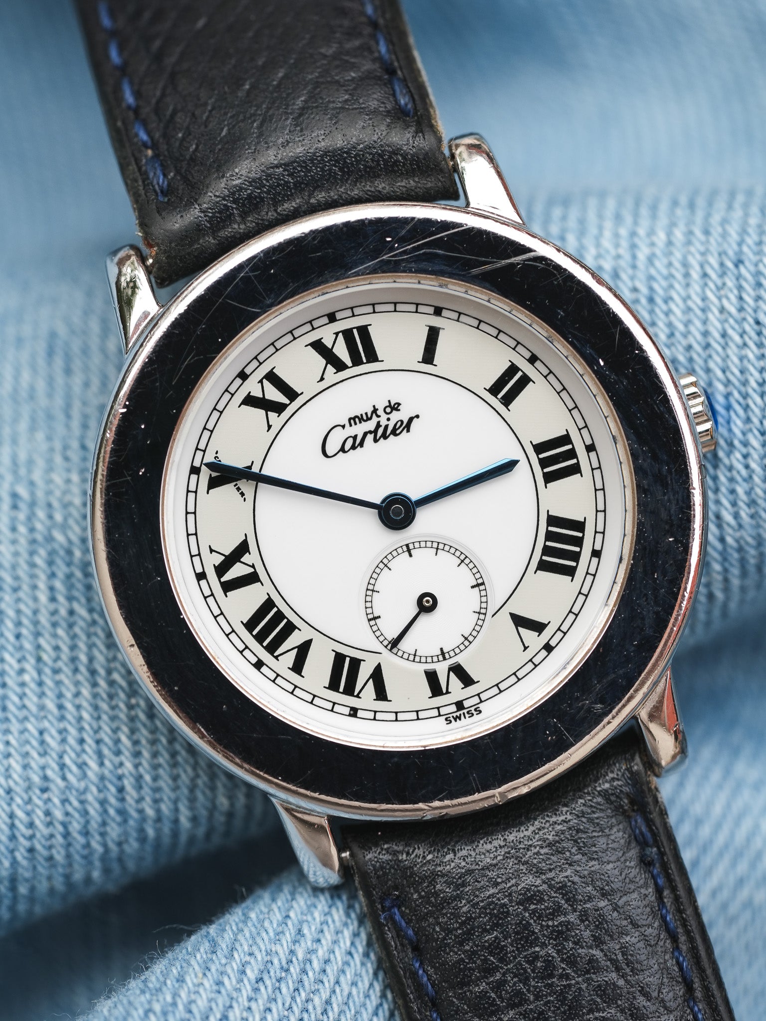 Cartier - Ronde acier 33mm - 2010s - Atelier Victor - Vintage Shop