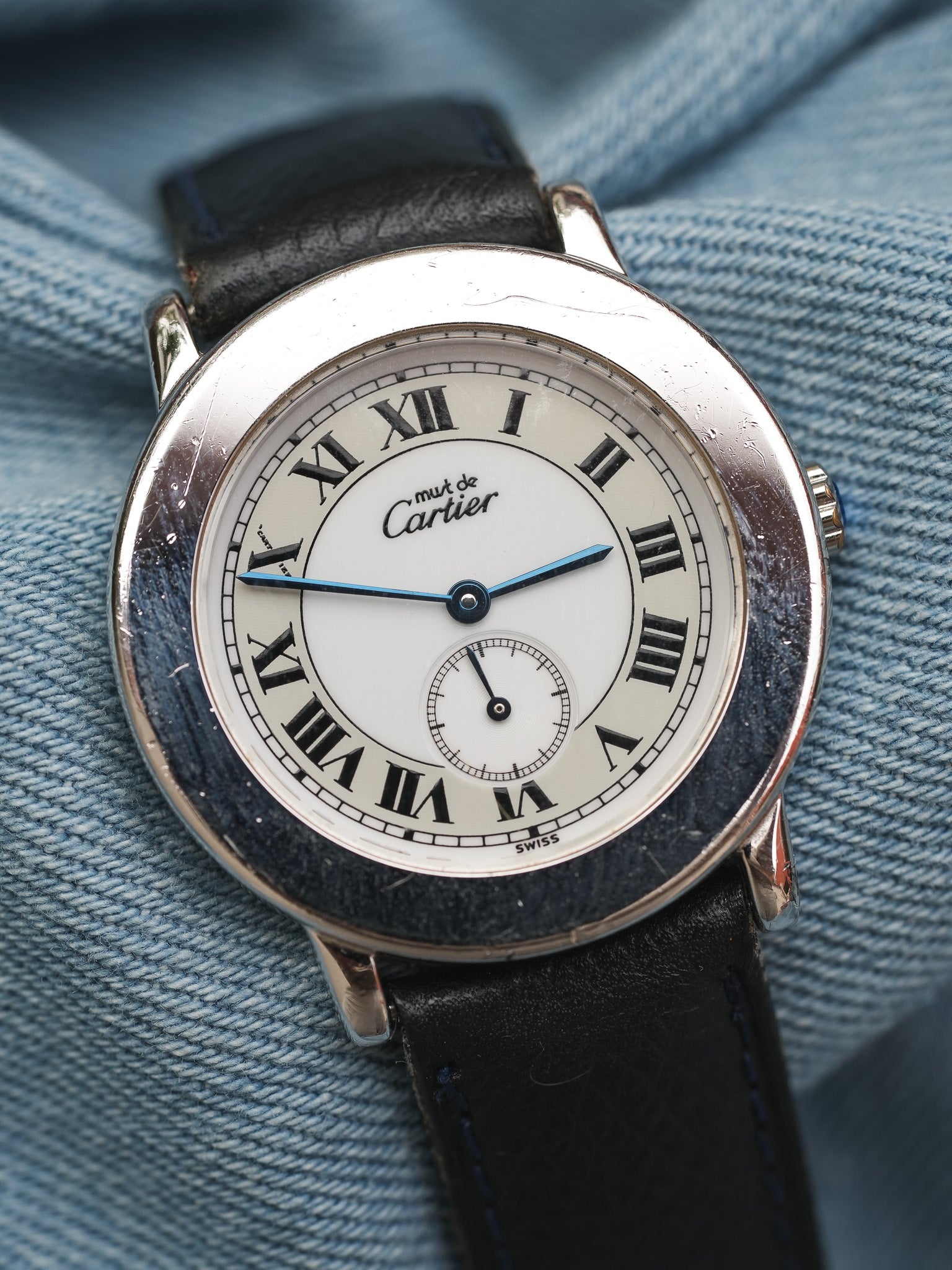 Cartier - Ronde acier 33mm - 2010s - Atelier Victor - Vintage Shop