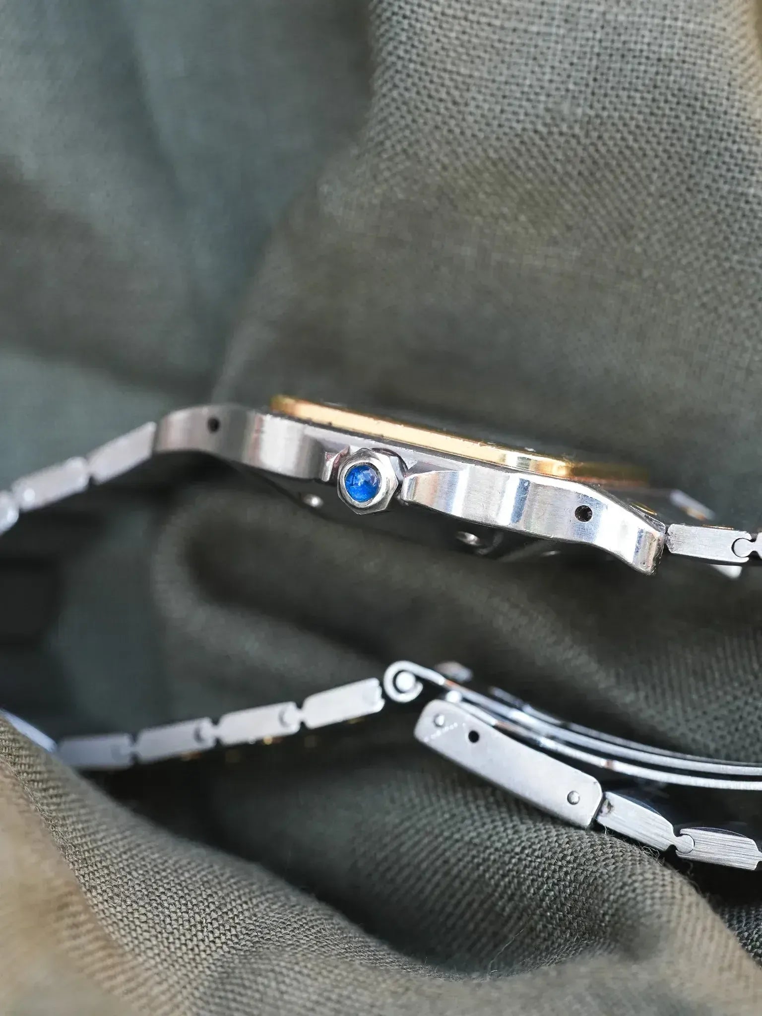 Cartier - La fameuse Santos 2961 or et acier - 1980s - Atelier Victor