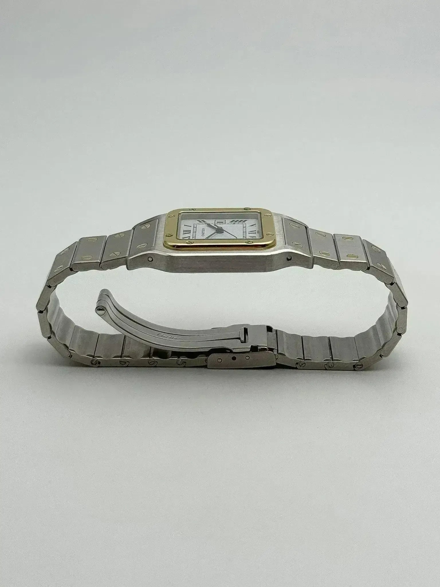 Cartier - Santos 2961 acier or 29mm auto - 1980s - Atelier Victor
