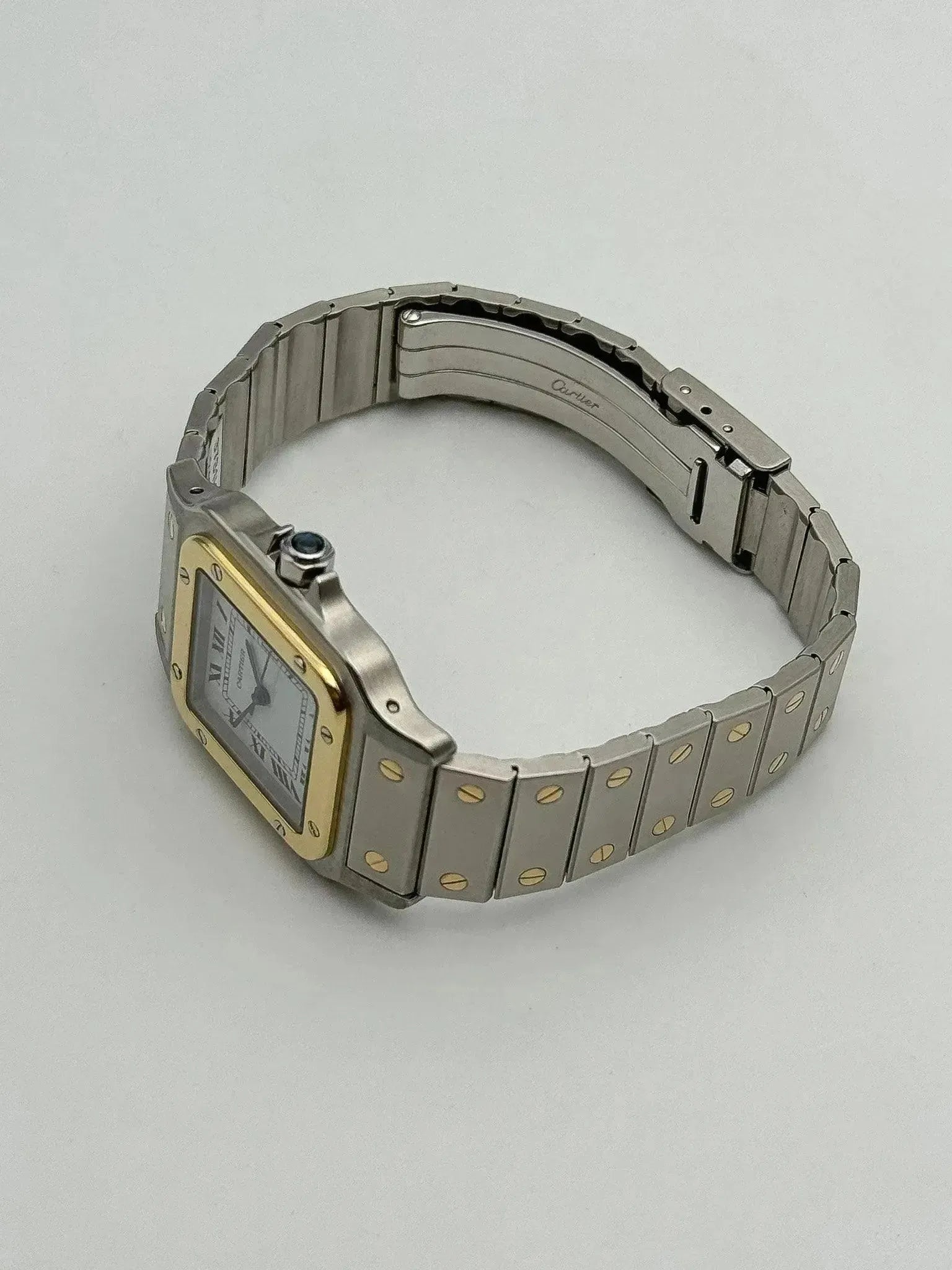 Cartier - Santos 2961 acier or 29mm auto - 1980s - Atelier Victor