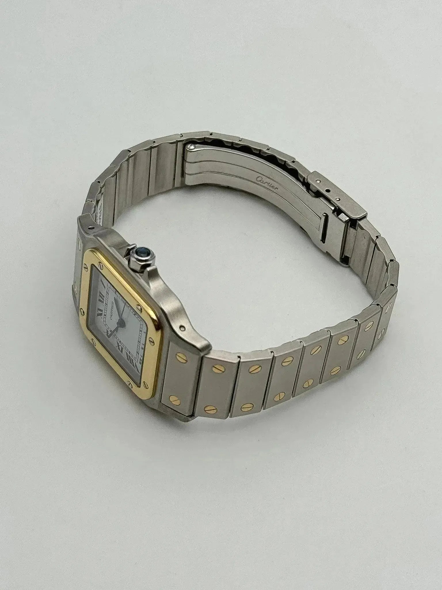 Cartier - Santos 2961 acier or 29mm auto - 1980s - Atelier Victor - Vintage Shop