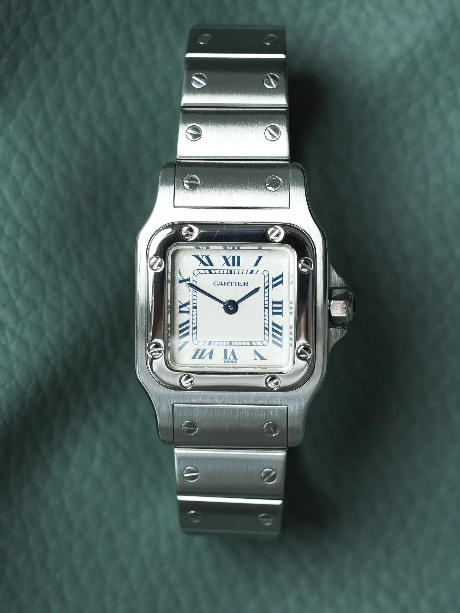 Cartier - Santos 9057 钢 蓝色罗马数字 24毫米 - 1991