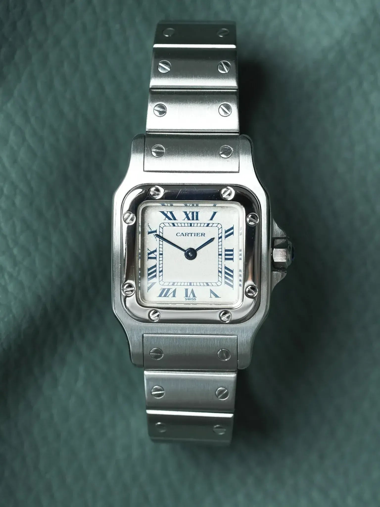 Cartier - Santos 9057 Stahl römische Ziffern blau 24mm - 1991
