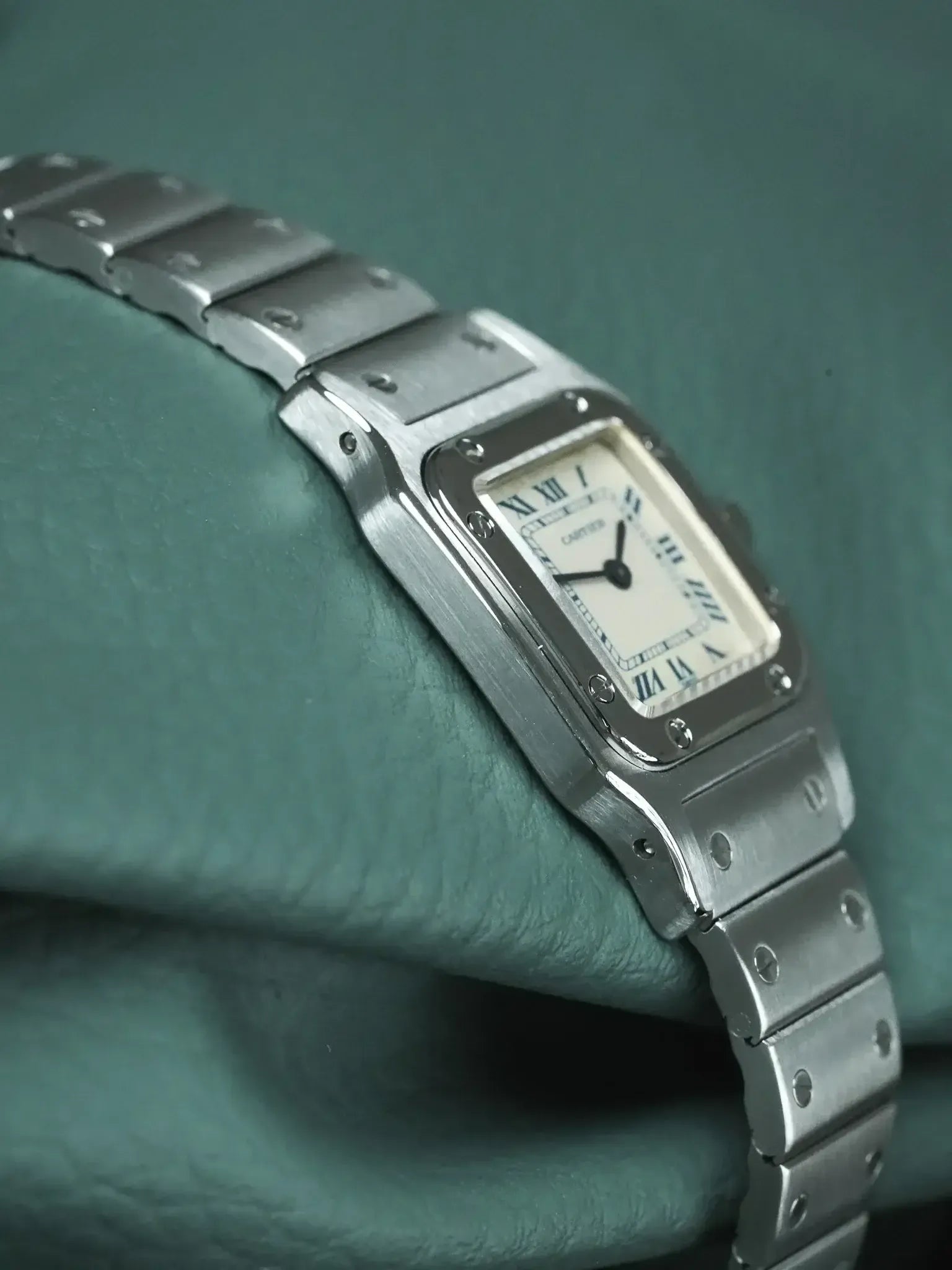 Cartier - Santos 9057 Acero números romanos azul 24mm - 1991