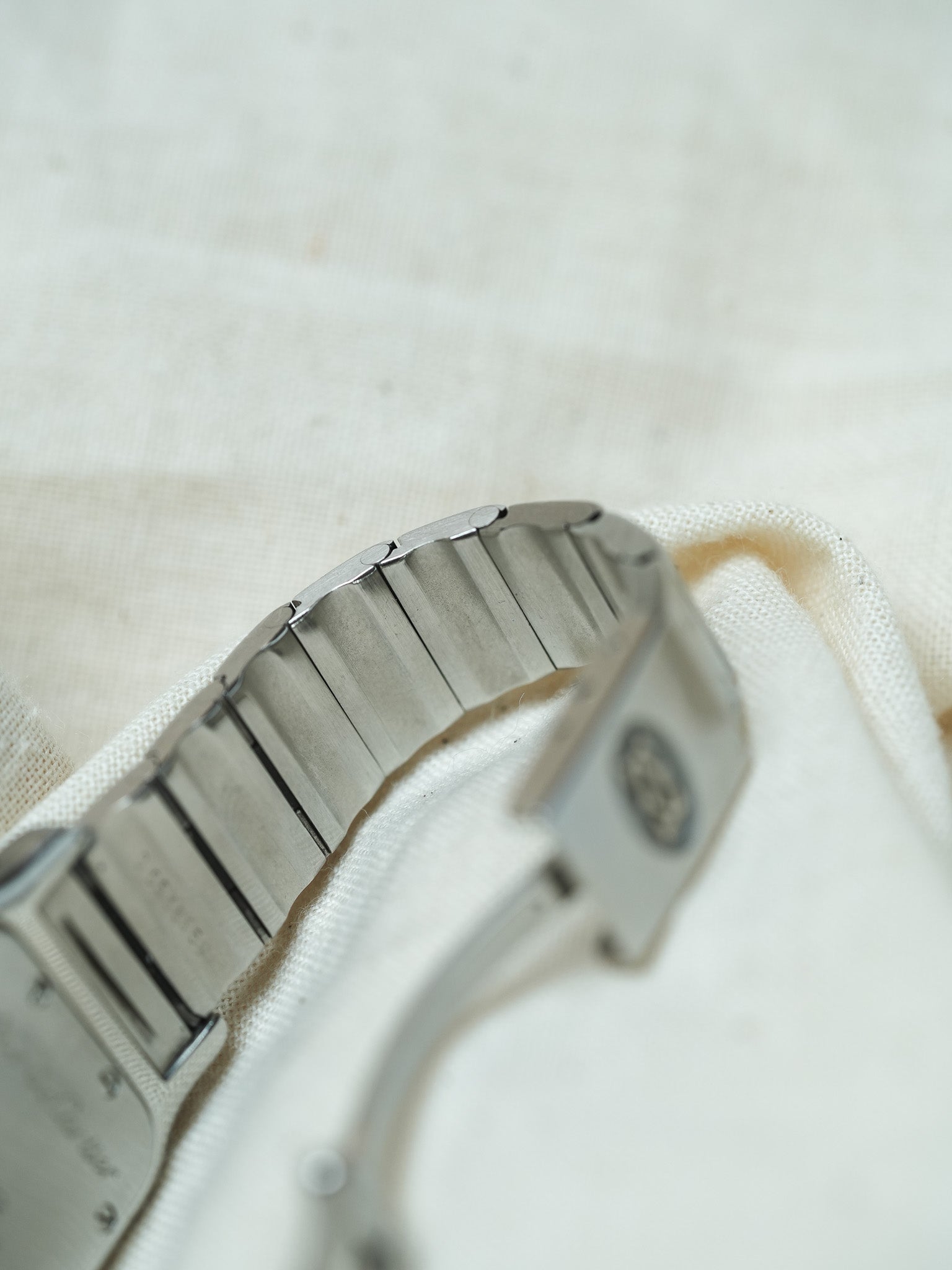 Cartier - Santos 9057 Acier chiffres romain bleu 24mm - Boite & Papier - 1991 - Atelier Victor - Vintage Shop
