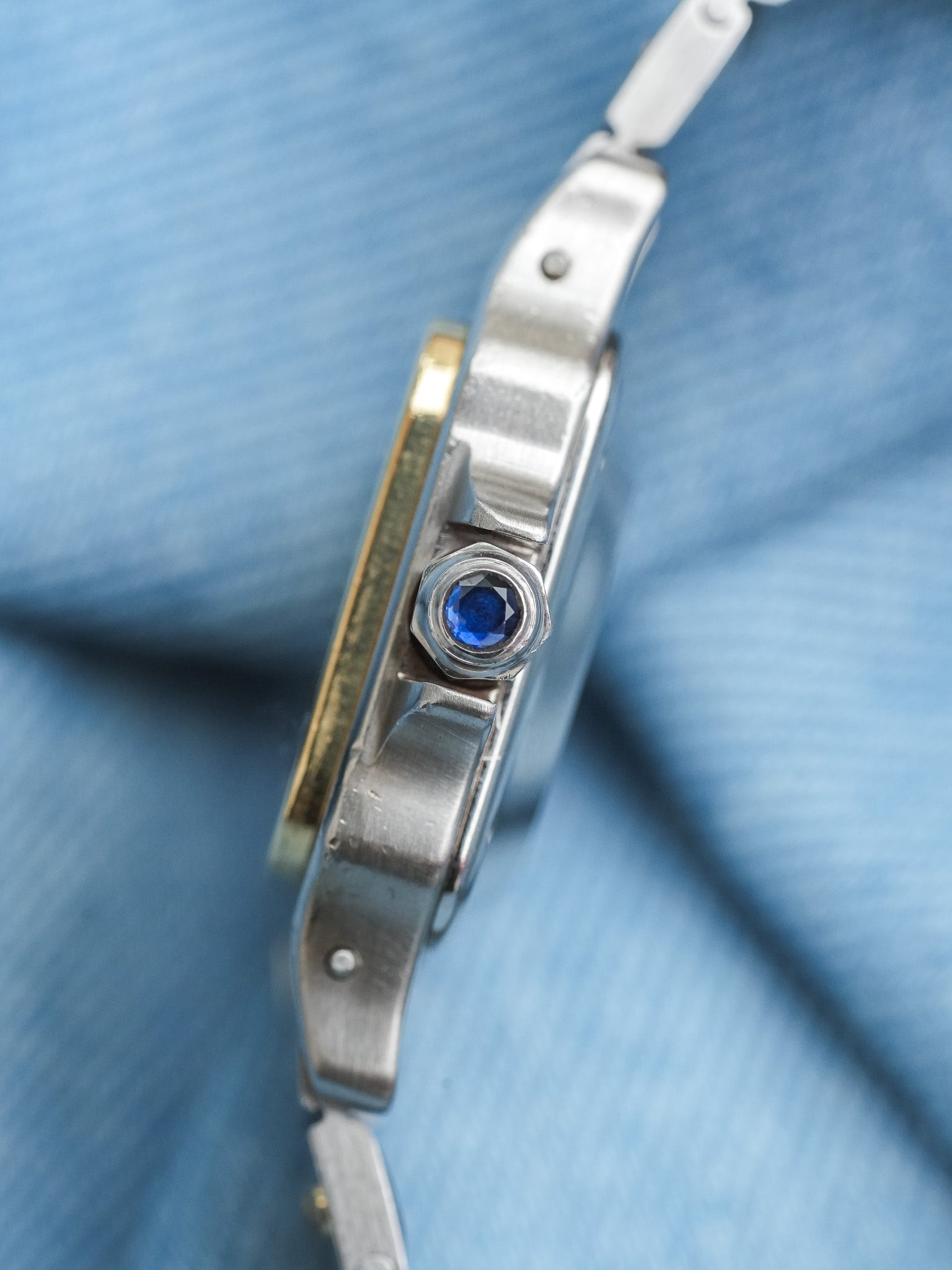 Cartier - Santos Carrée 0902 24mm acier or automatique - 1980s - Atelier Victor - Vintage Shop