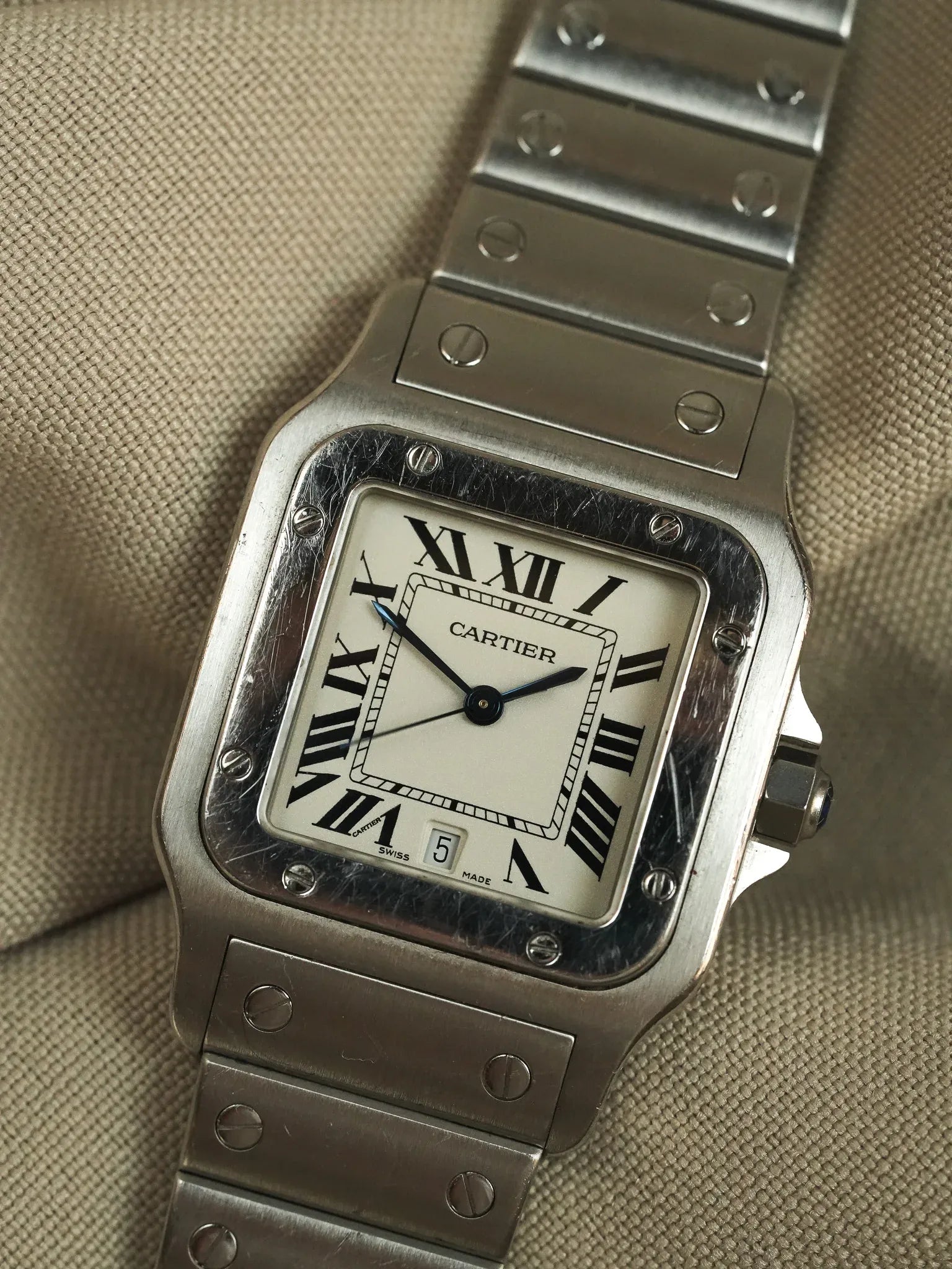 Cartier - Santos Galbée 1564 Acier 29mm - 2000s - Atelier Victor - Vintage Shop