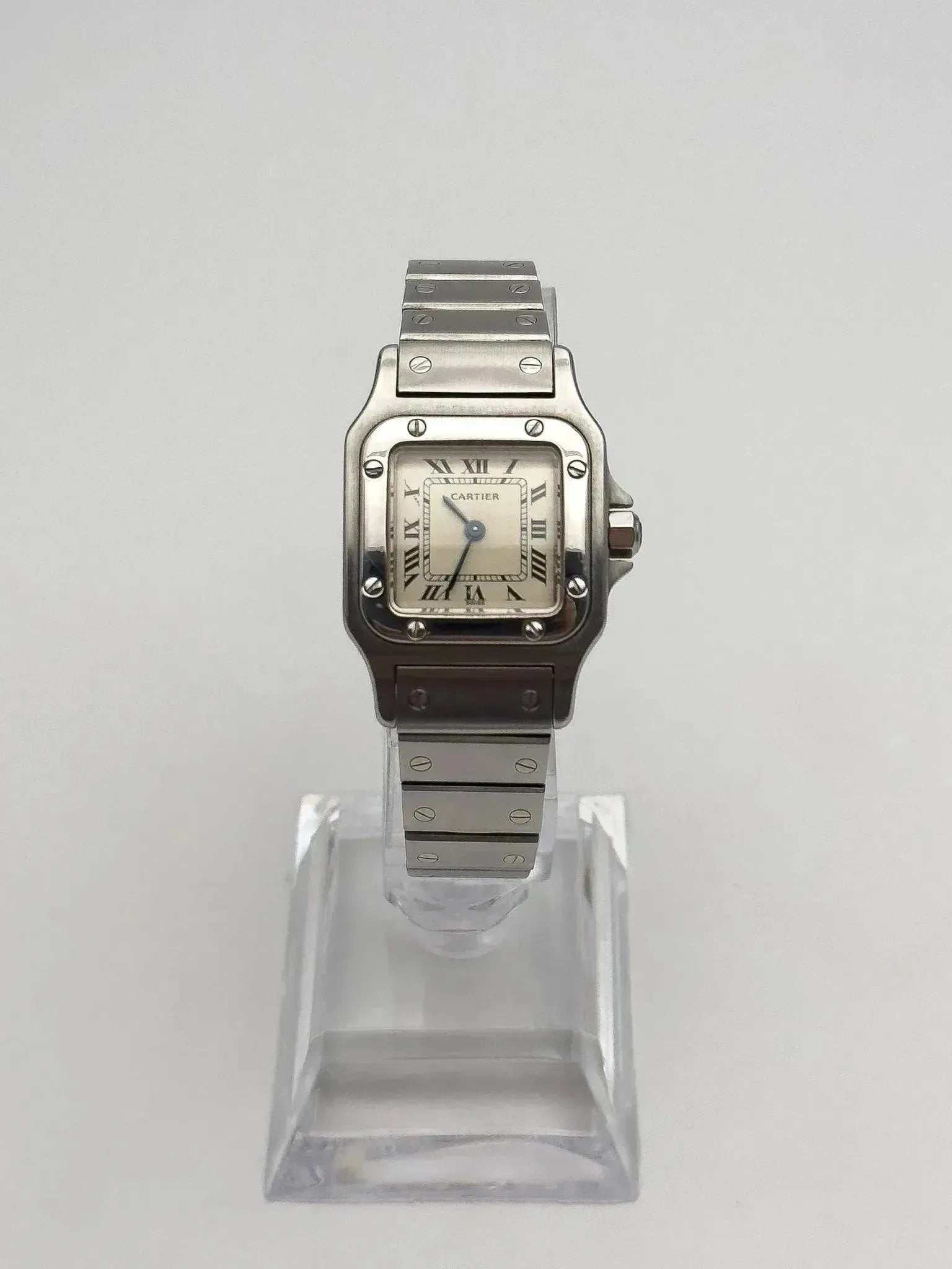 Cartier - Santos Galbée 1565 acier femme - 1990s - Atelier Victor - Vintage Shop
