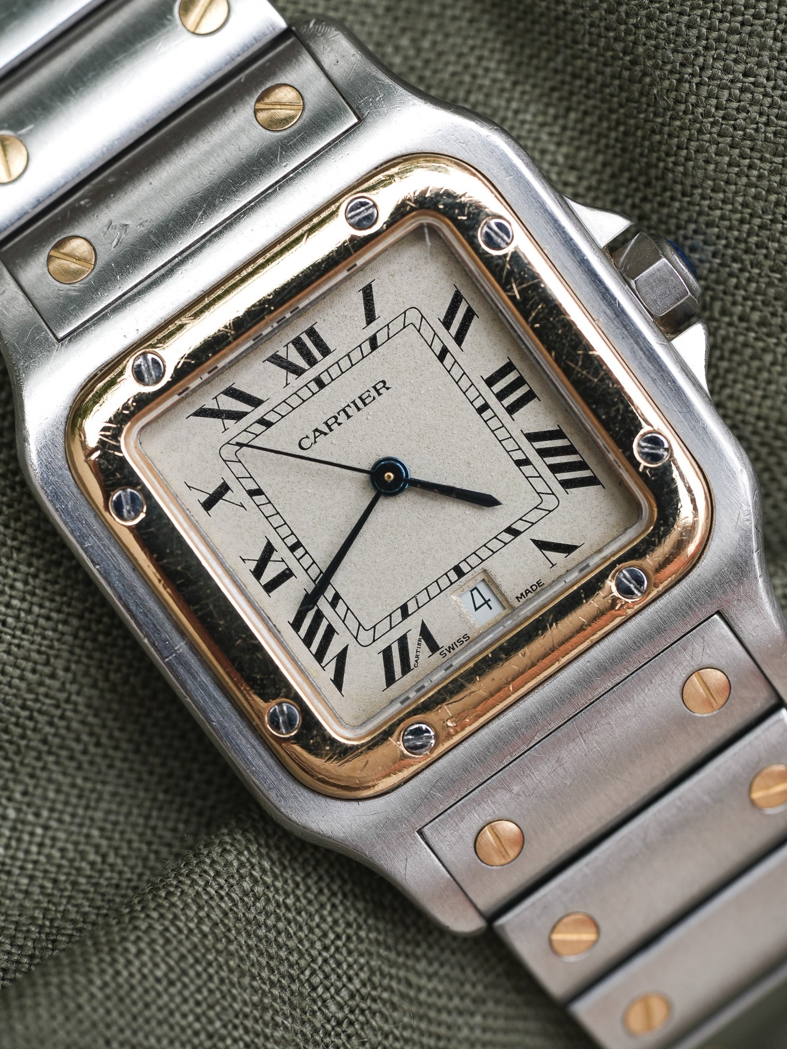 Cartier - Santos Galbée 1879 Acier Or 29mm - 1990s - Atelier Victor Paris - Vintage Watch Shop Dubai
