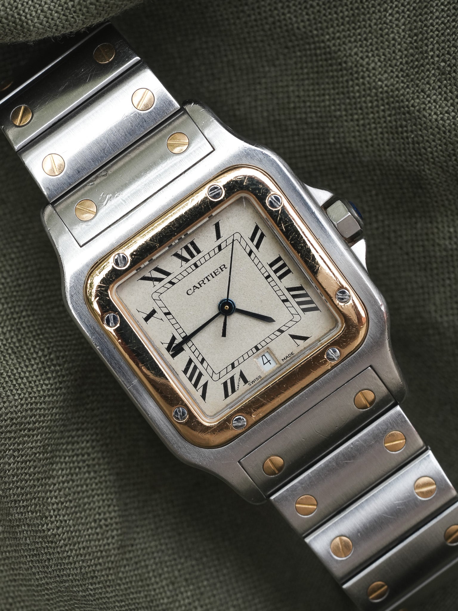 Cartier - Santos Galbée 1879 Acier Or 29mm - 1990s - Atelier Victor Paris - Vintage Watch Shop Dubai
