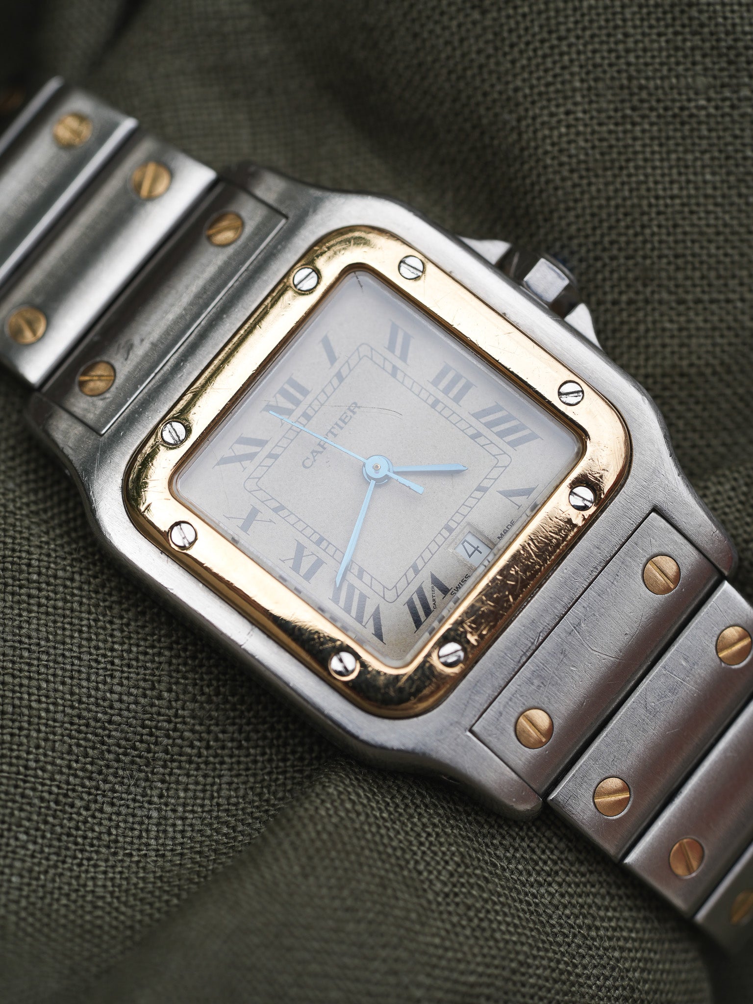 Cartier - Santos Galbée 1879 Acier Or 29mm - 1990s - Atelier Victor Paris - Vintage Watch Shop Dubai