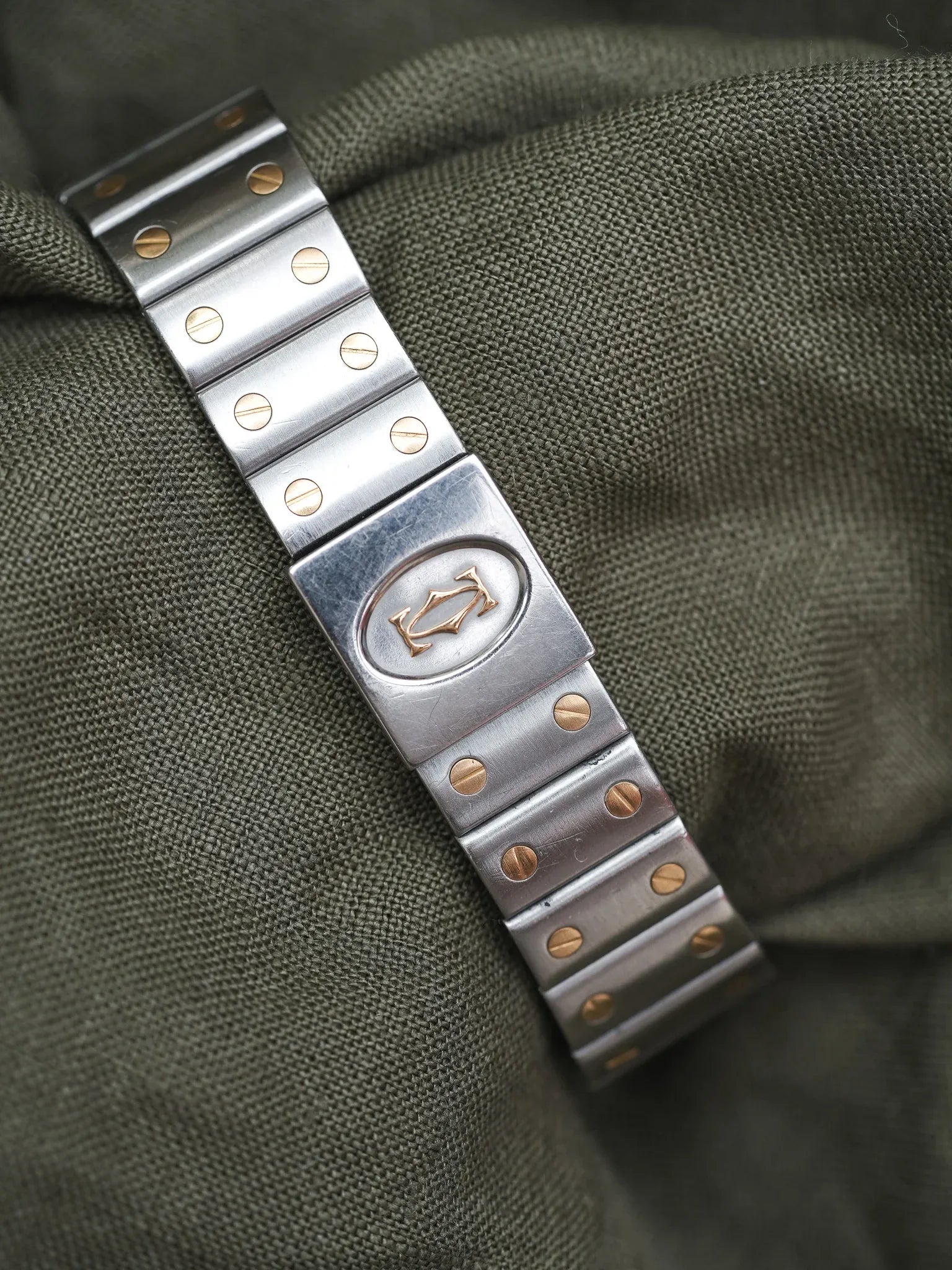 Cartier - Santos Galbée 1879 Acier Or 29mm - 1990s - Atelier Victor - Vintage Shop