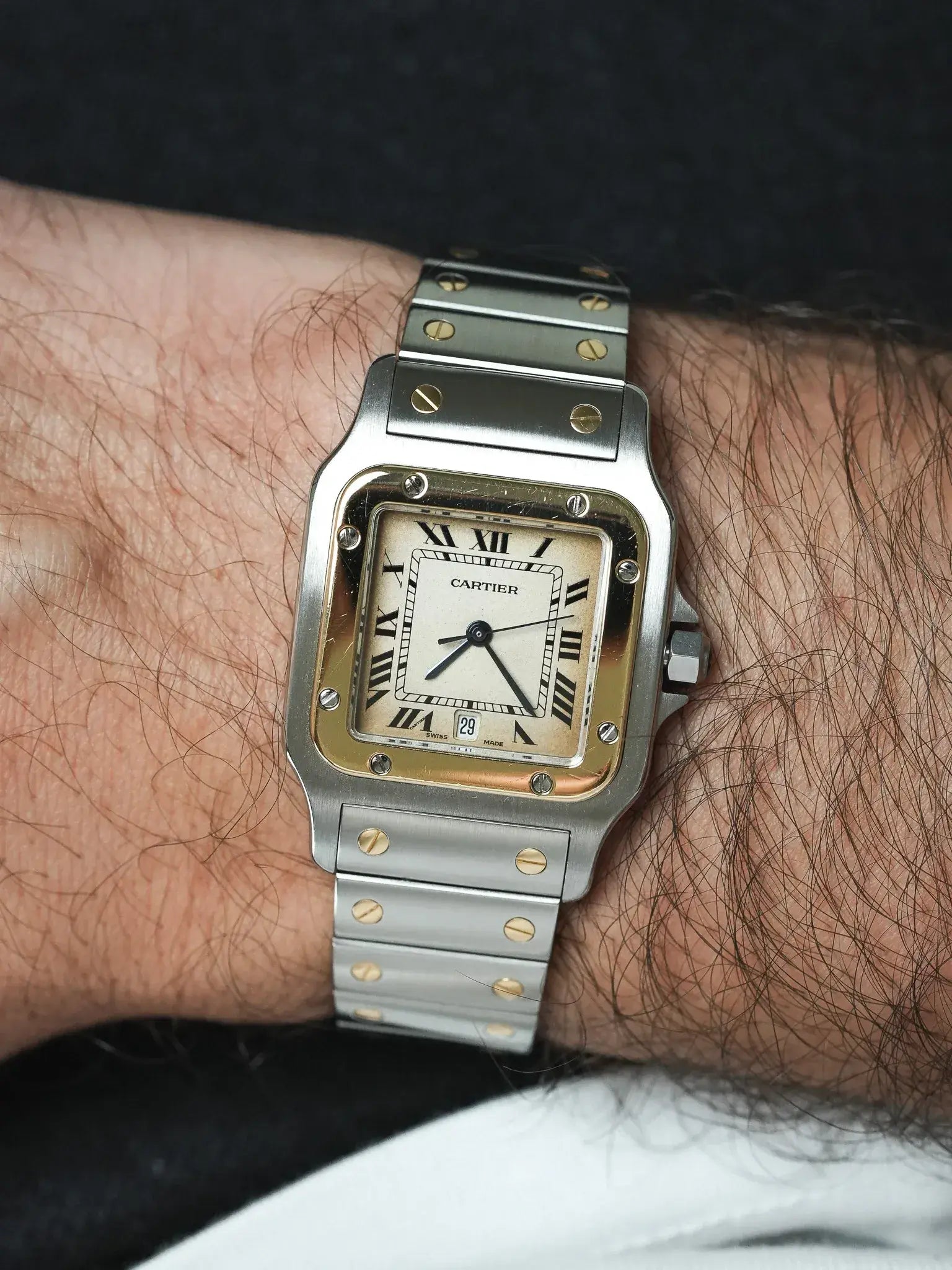 Cartier - Santos Galbée 187901 Acier Or 29mm Quartz - 1990s