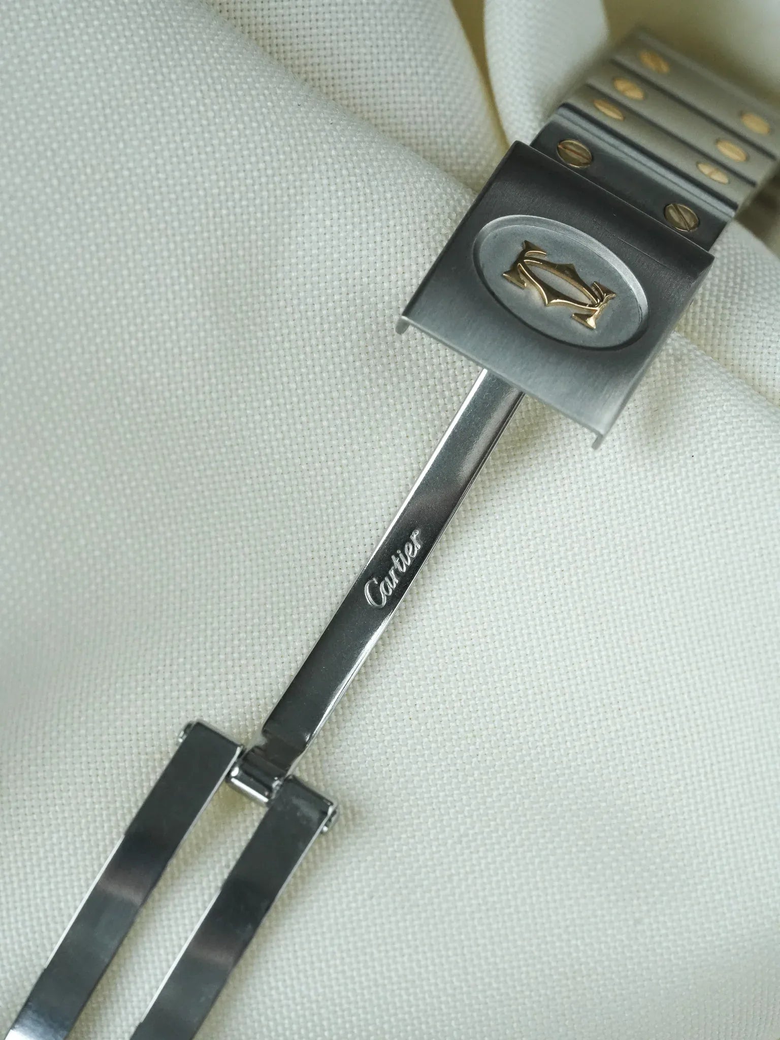 Cartier - Santos Curved 187901 Gold Steel 29mm Quartz - 1990s