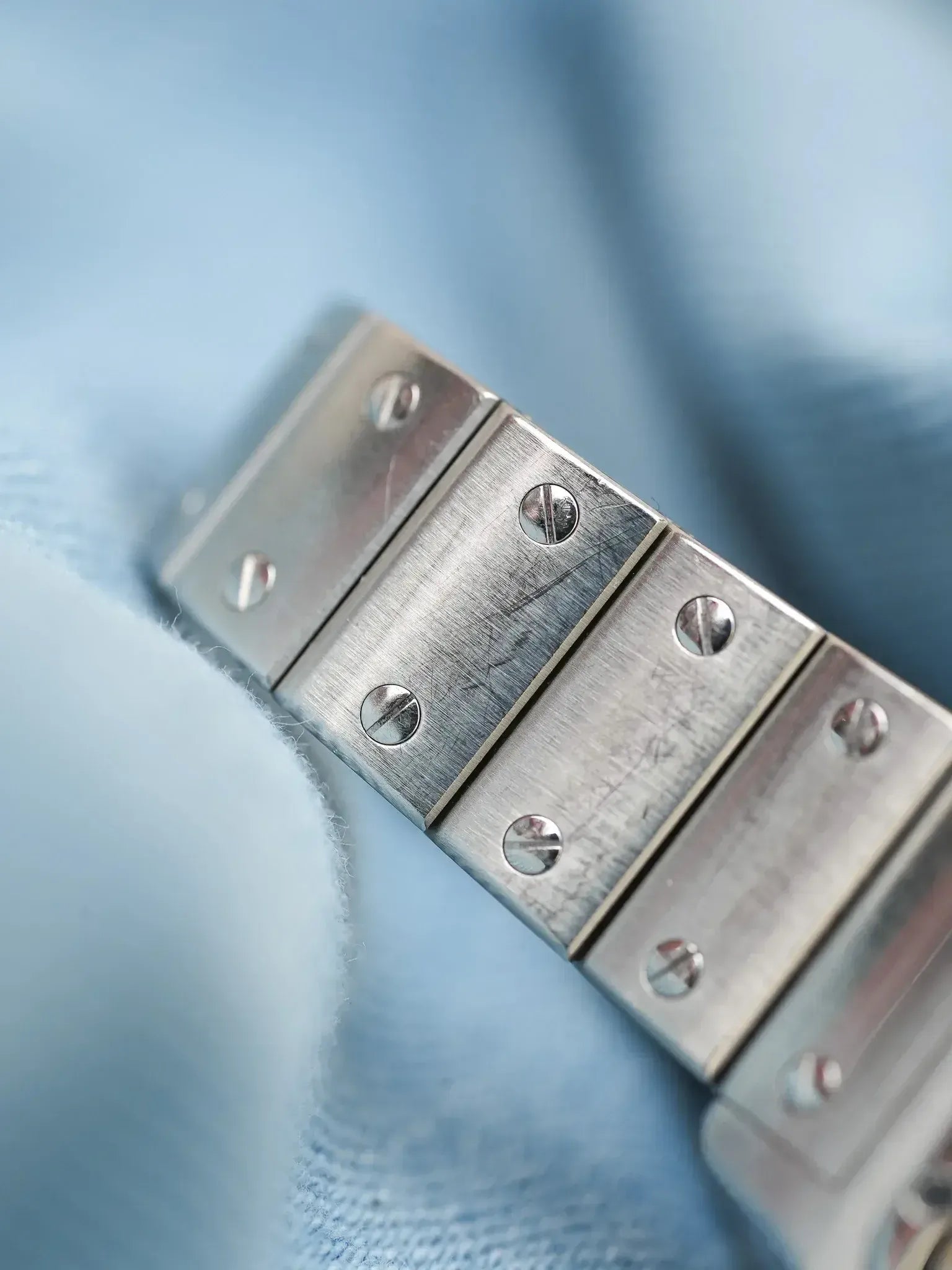 Cartier - Santos Galbée 9057 acier index bleu - 1990s - Atelier Victor