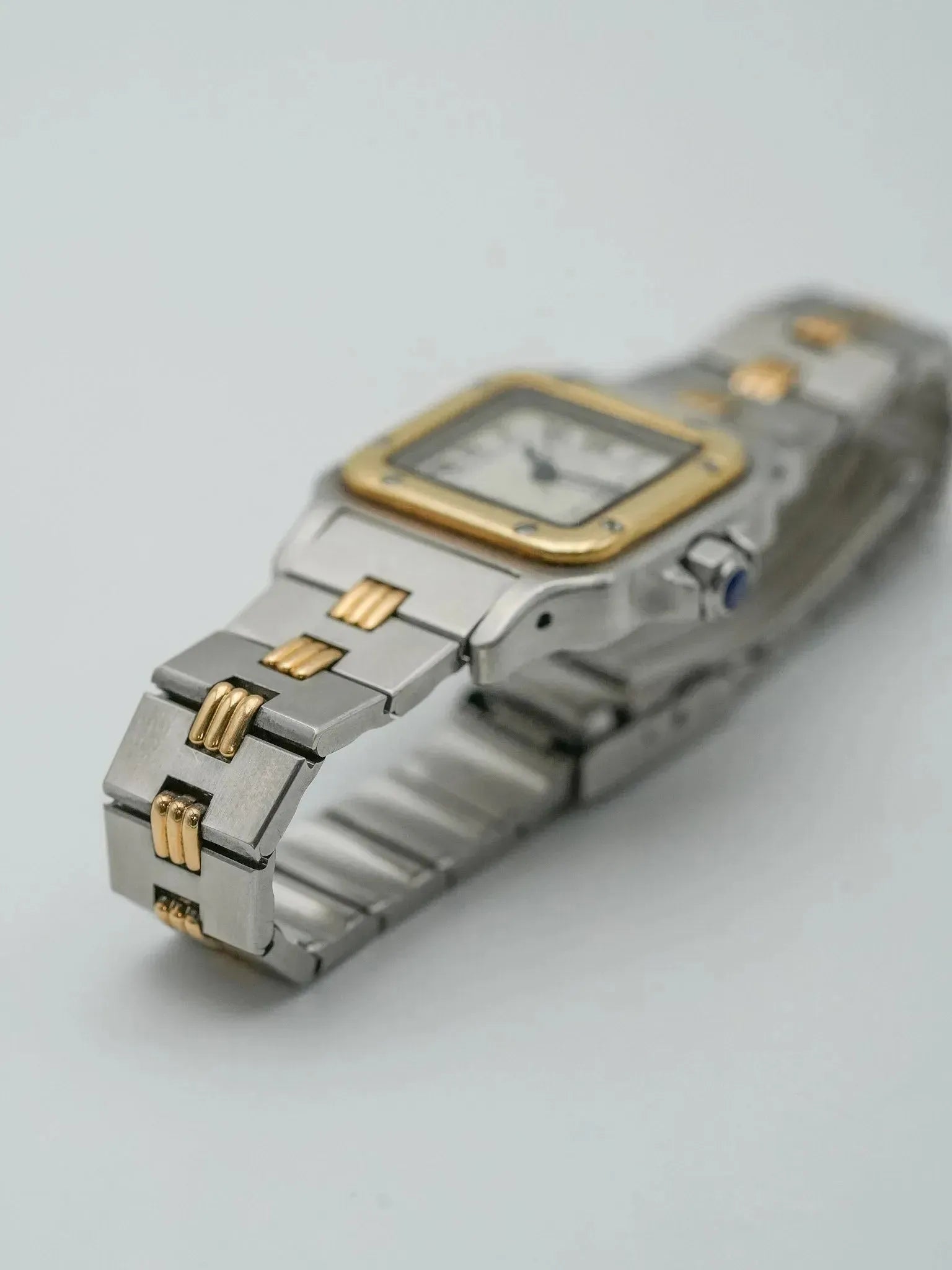 Cartier - Santos Godron 24mm acier or - 1980s - Atelier Victor