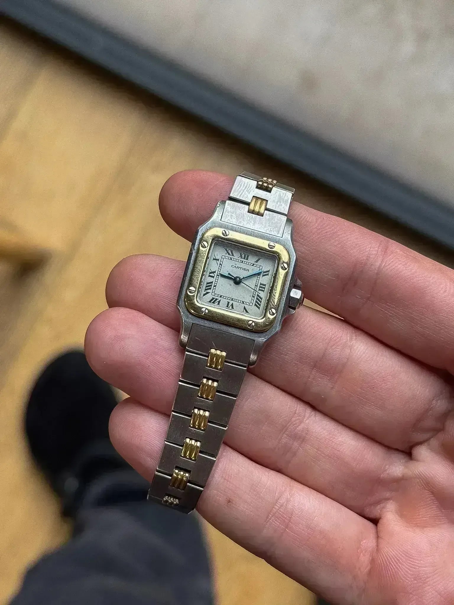 Cartier - Santos Godron 24mm acier or - 1980s - Atelier Victor
