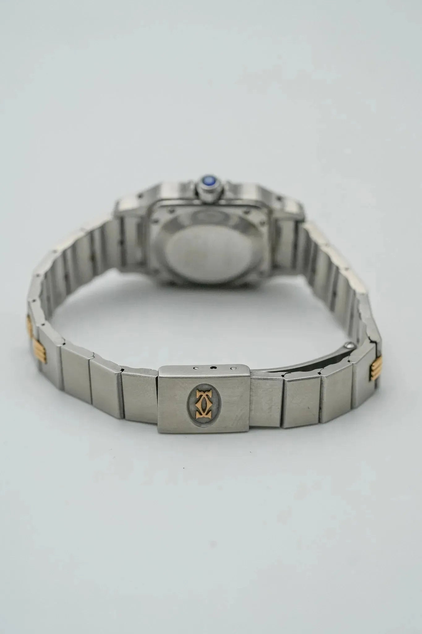 Cartier - Santos Godron 24mm acier or - 1980s - Atelier Victor - Vintage Shop