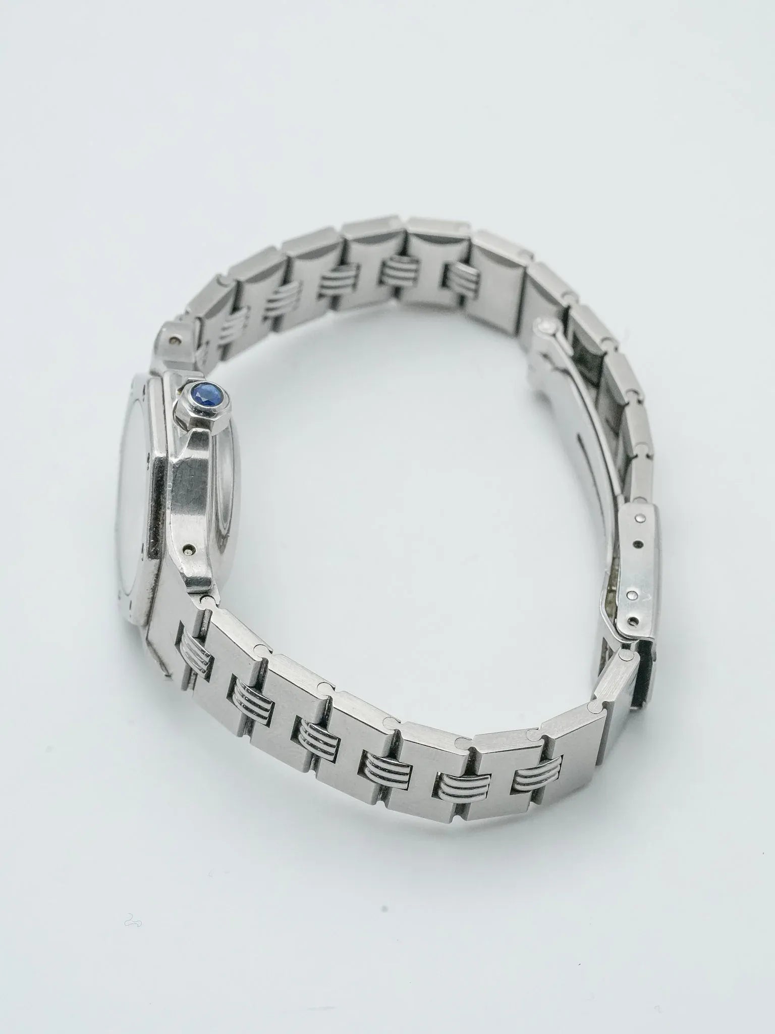 Cartier - Santos Godron Octogonale acier 24mm auto - 1980s - Atelier Victor - Vintage Shop